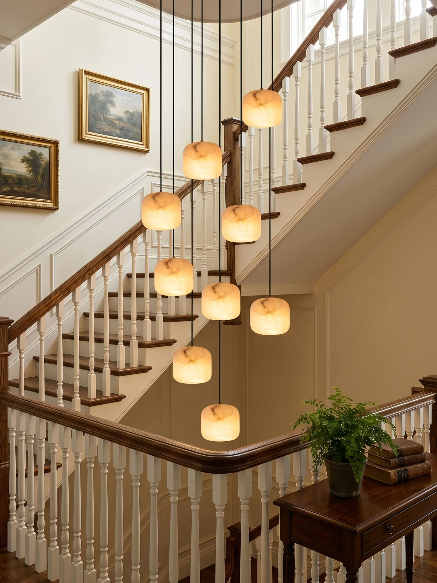 Pillow Alabaster Cluster Chandelier - Image 9