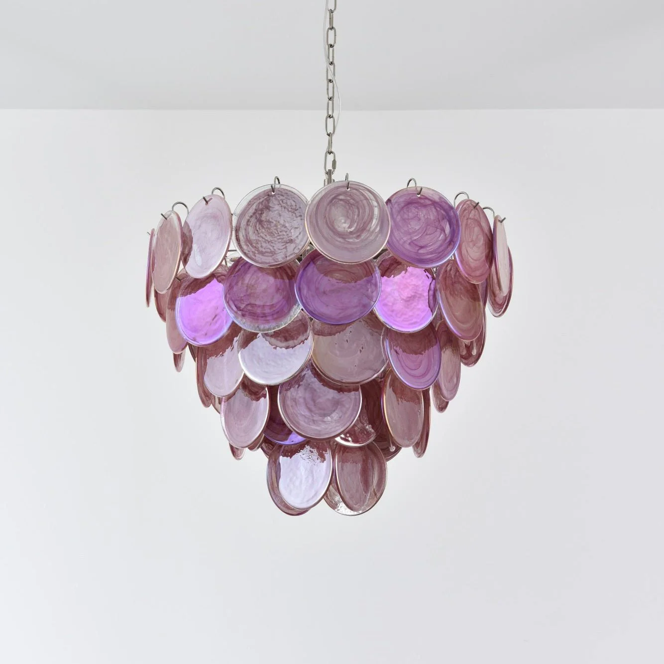 Pink Murano Disc Chandelier - Image 4