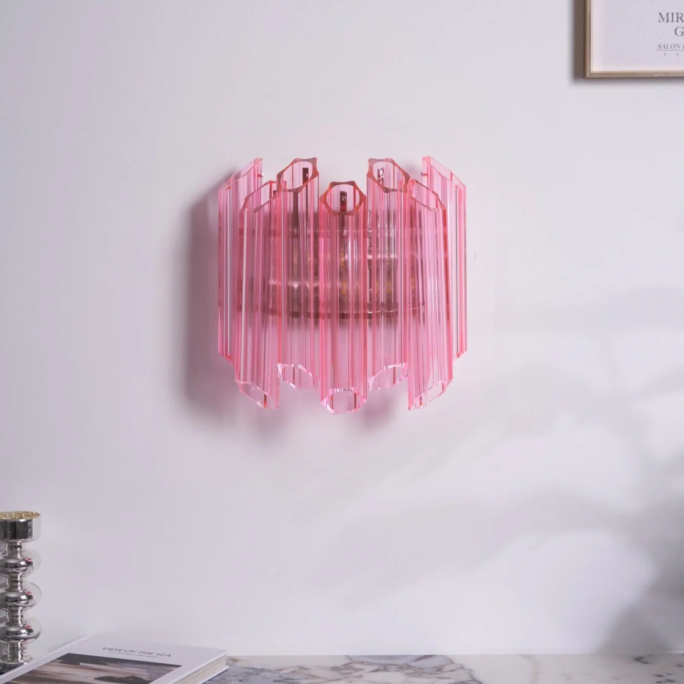 Pink Palermo Murano Wall Lamp - Image 10
