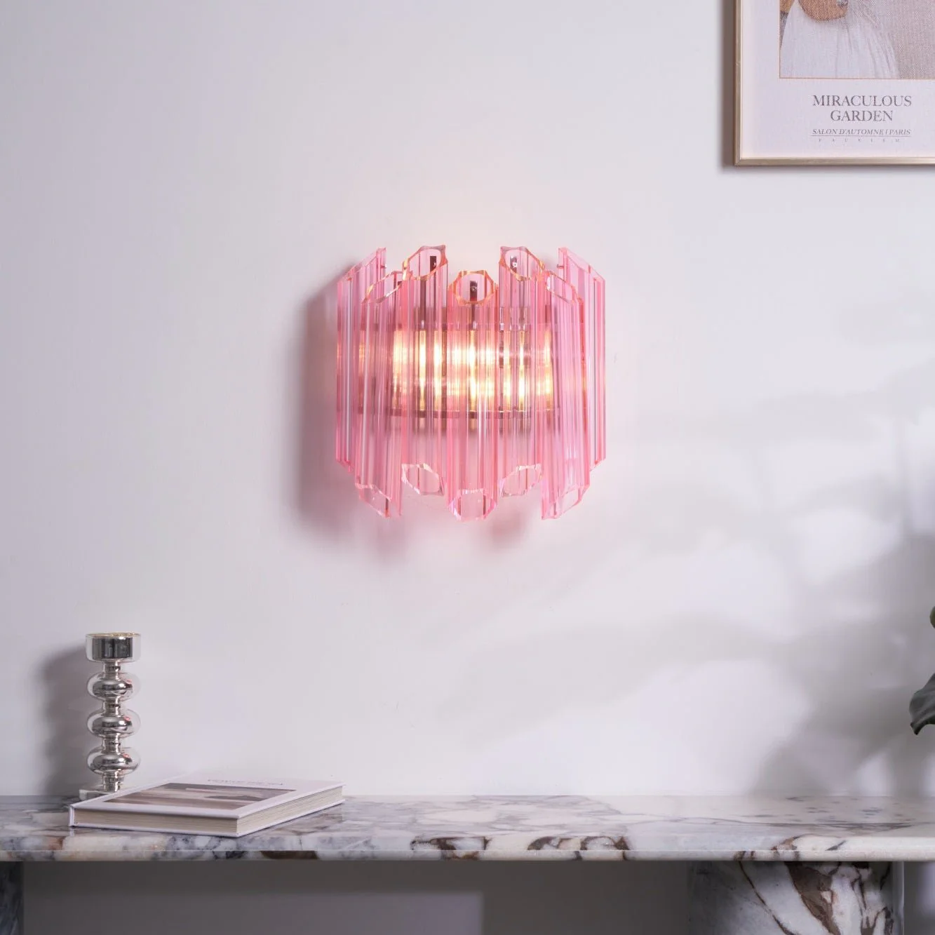 Pink Palermo Murano Wall Lamp - Image 11