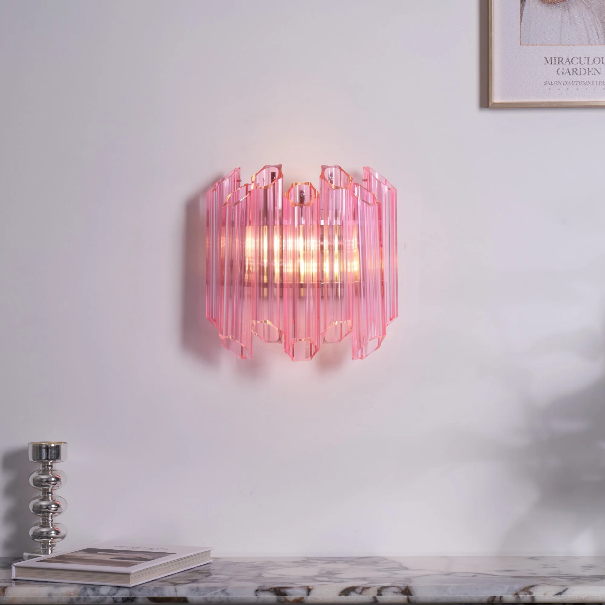 Pink Palermo Murano Wall Lamp - Image 2