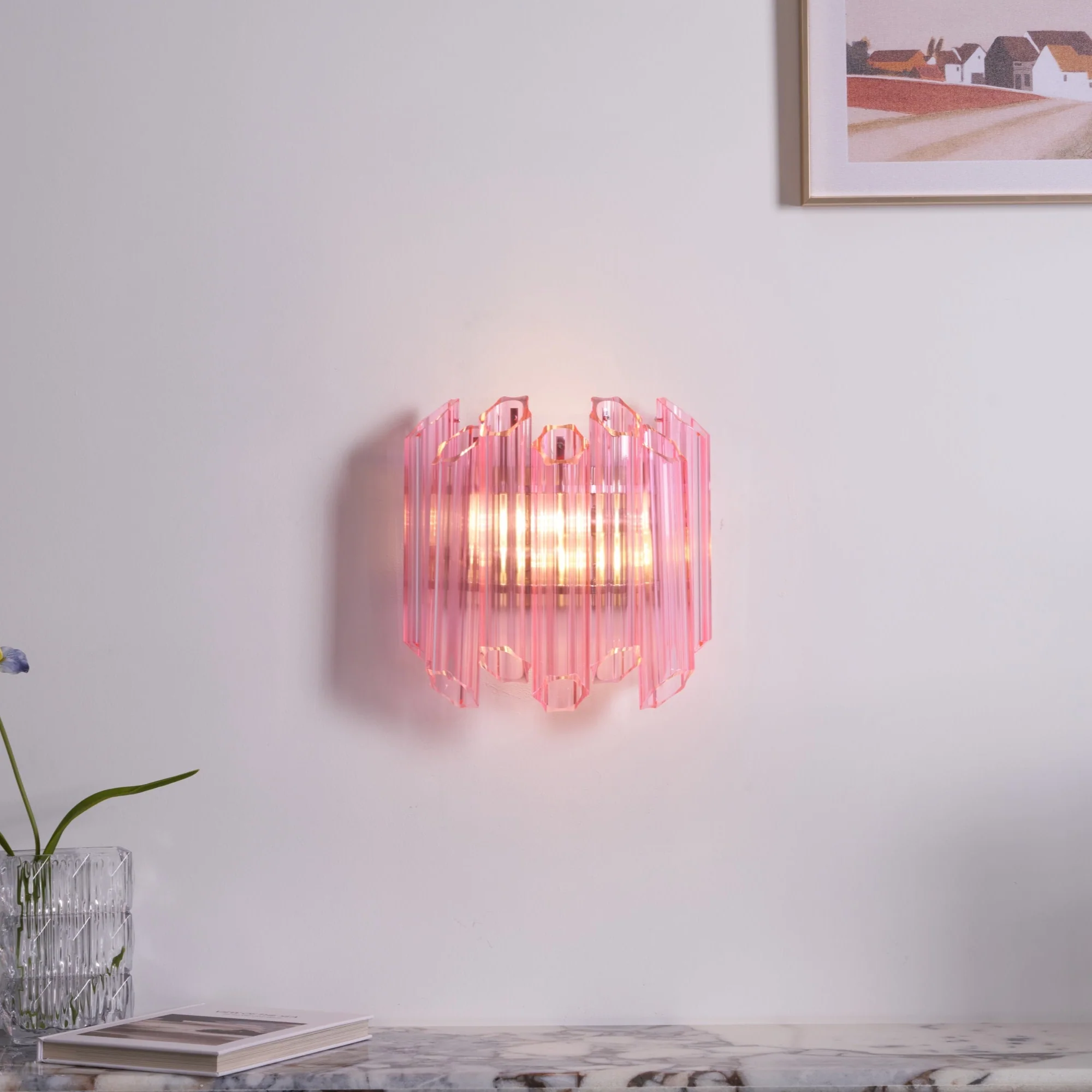 Pink Palermo Murano Wall Lamp - Image 6