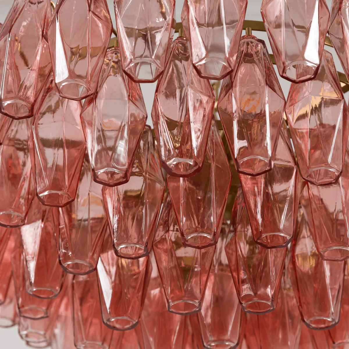 Pink Polygon Drop Chandelier - Image 14
