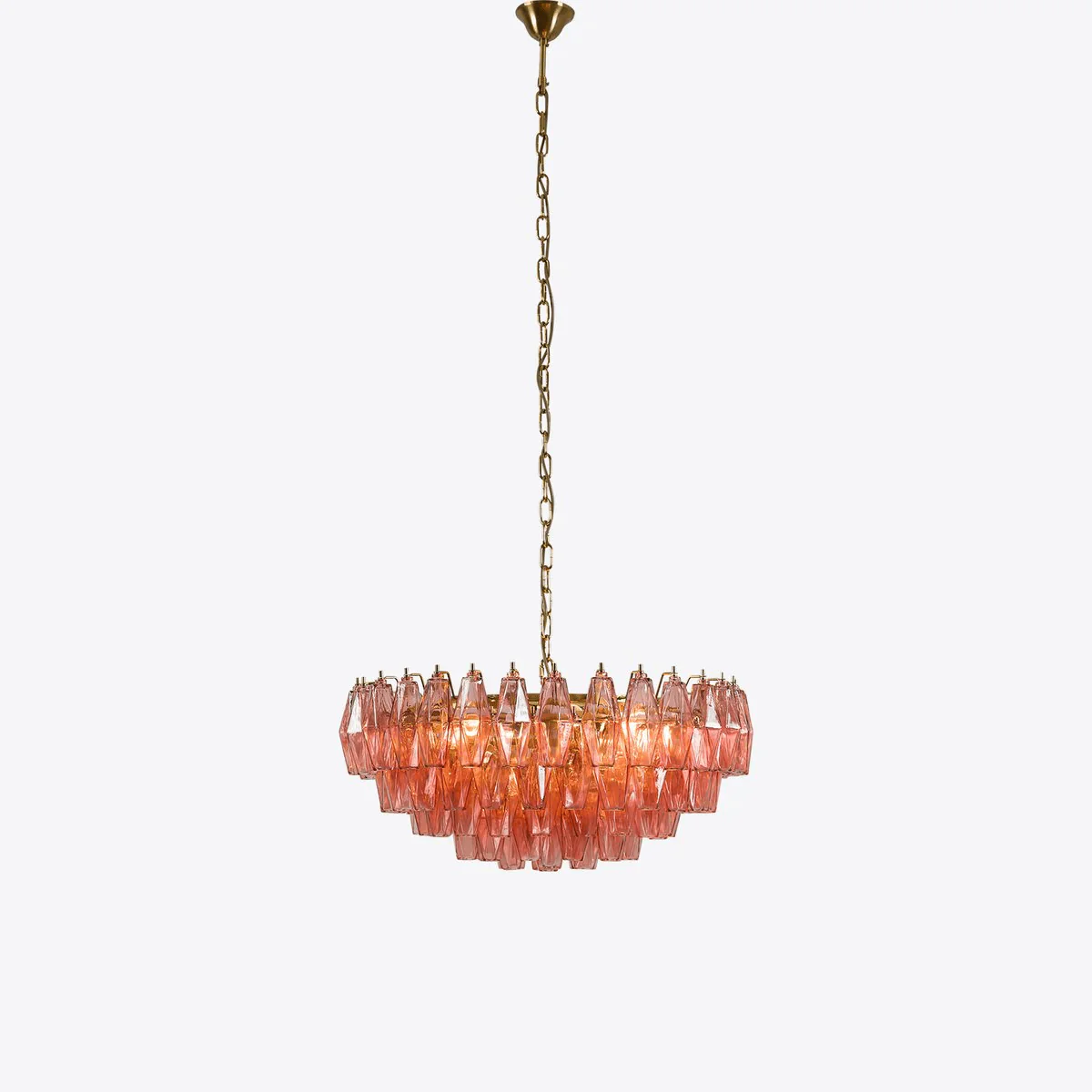 Pink Polygon Drop Chandelier - Image 17