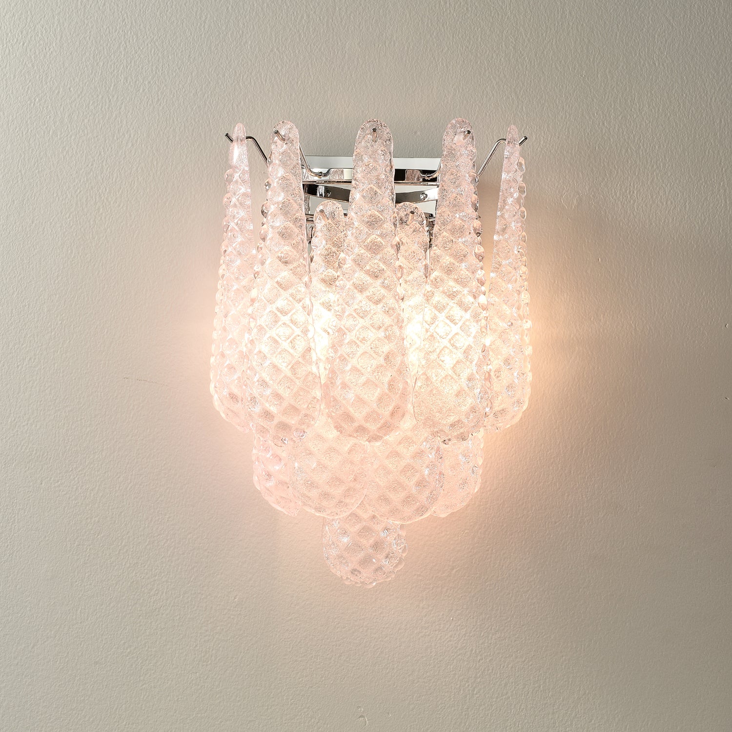 Pink Waffle Wall Sconce - Image 7