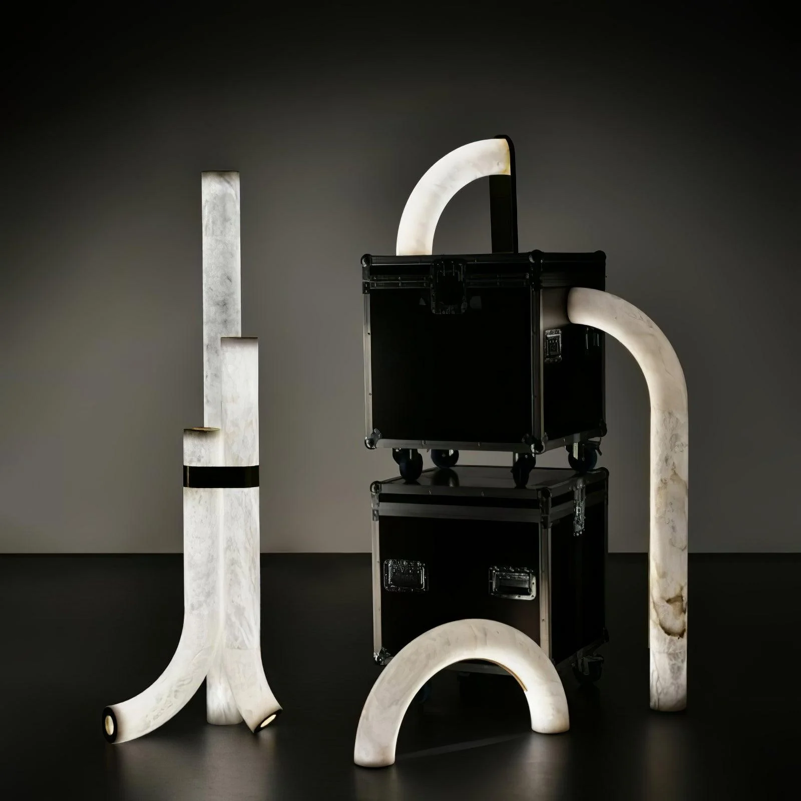 Piped Alabaster Floor Lamp - Image 13