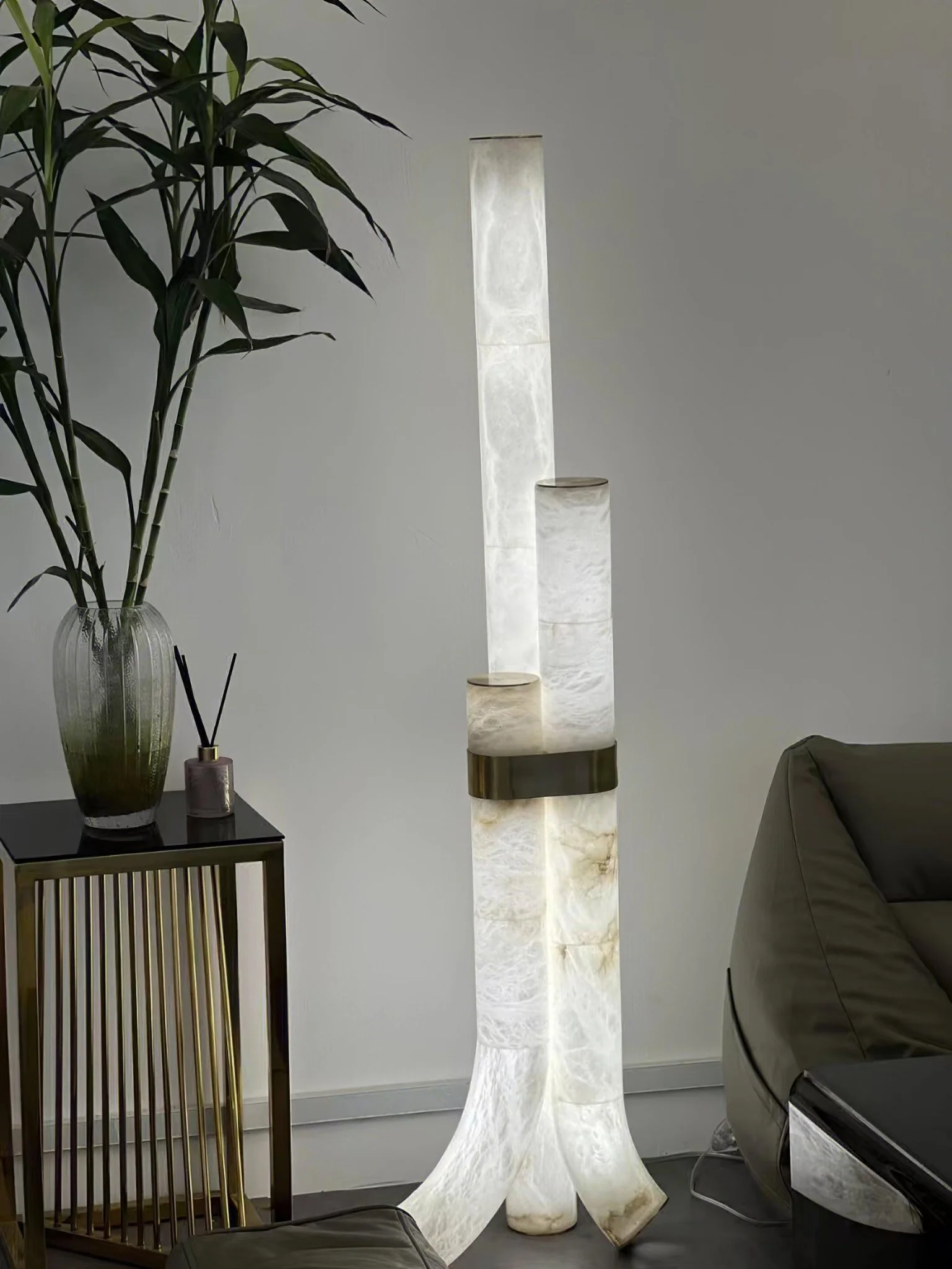 Piped Alabaster Floor Lamp - Image 14
