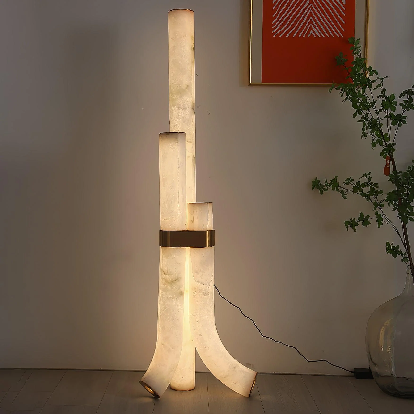 Piped Alabaster Floor Lamp - Image 16