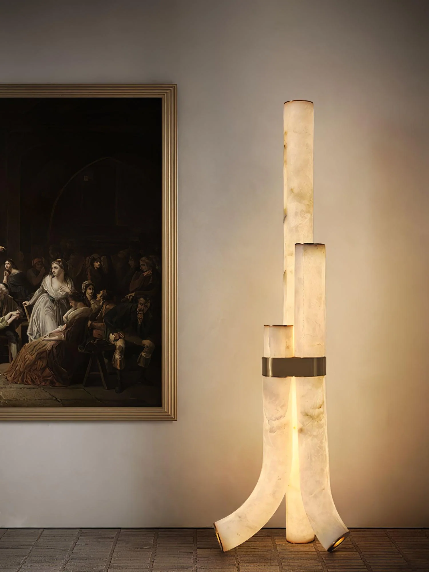 Piped Alabaster Floor Lamp - Image 18