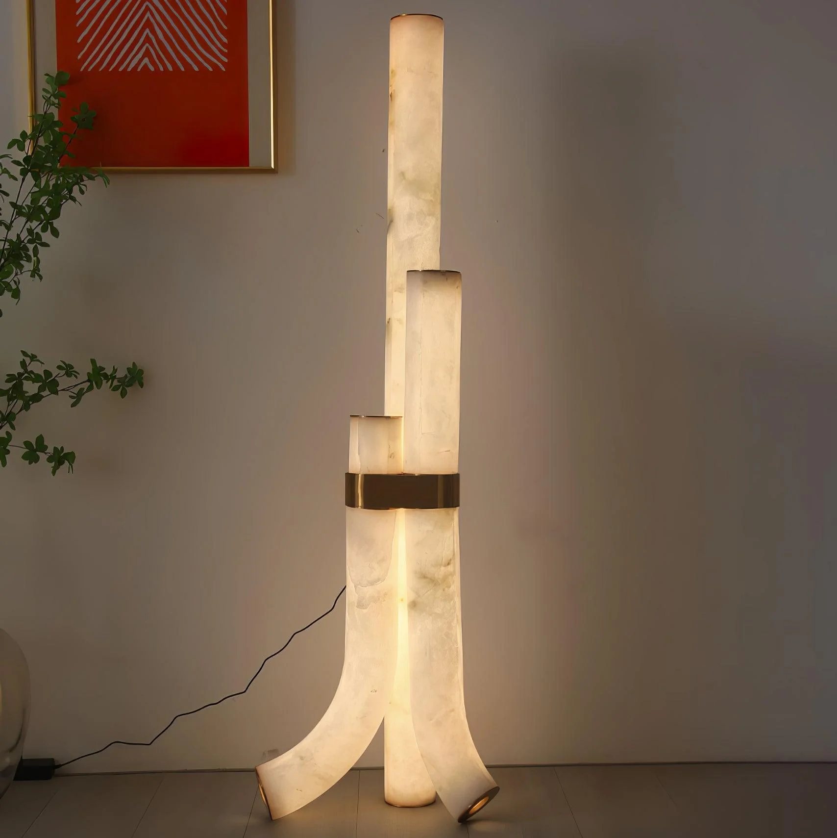 Piped Alabaster Floor Lamp - Image 21