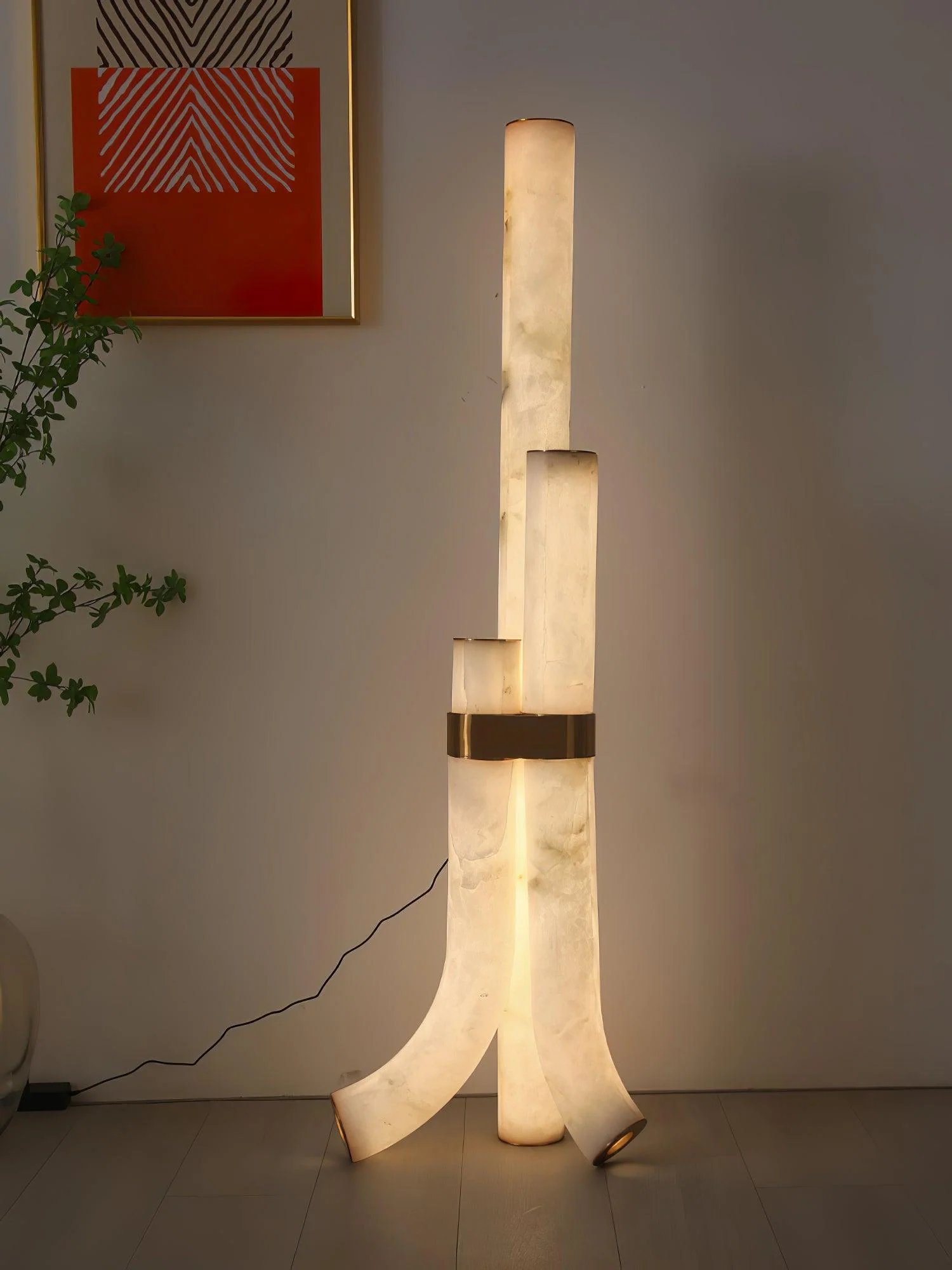 Piped Alabaster Floor Lamp - Image 22