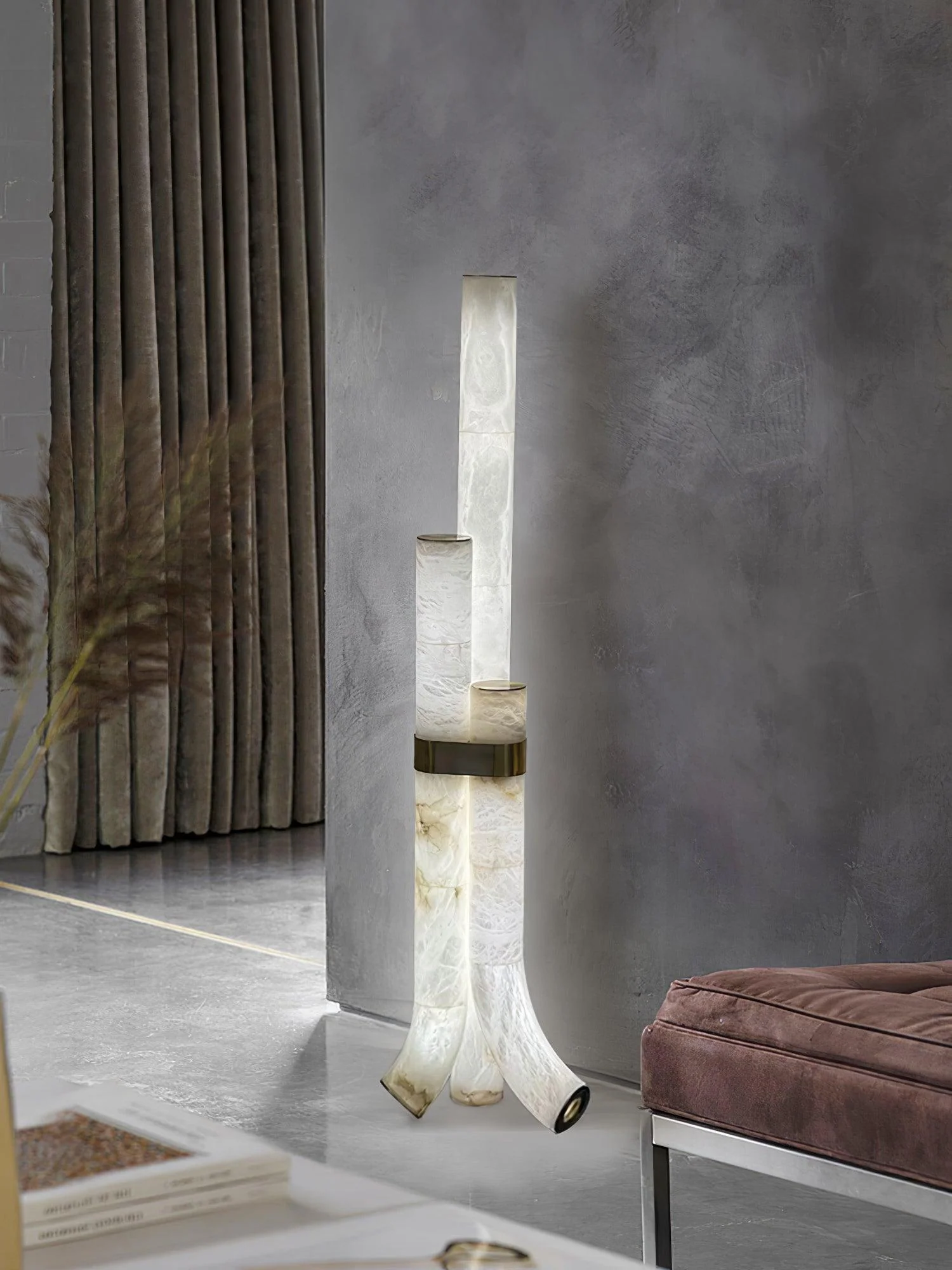 Piped Alabaster Floor Lamp - Image 31