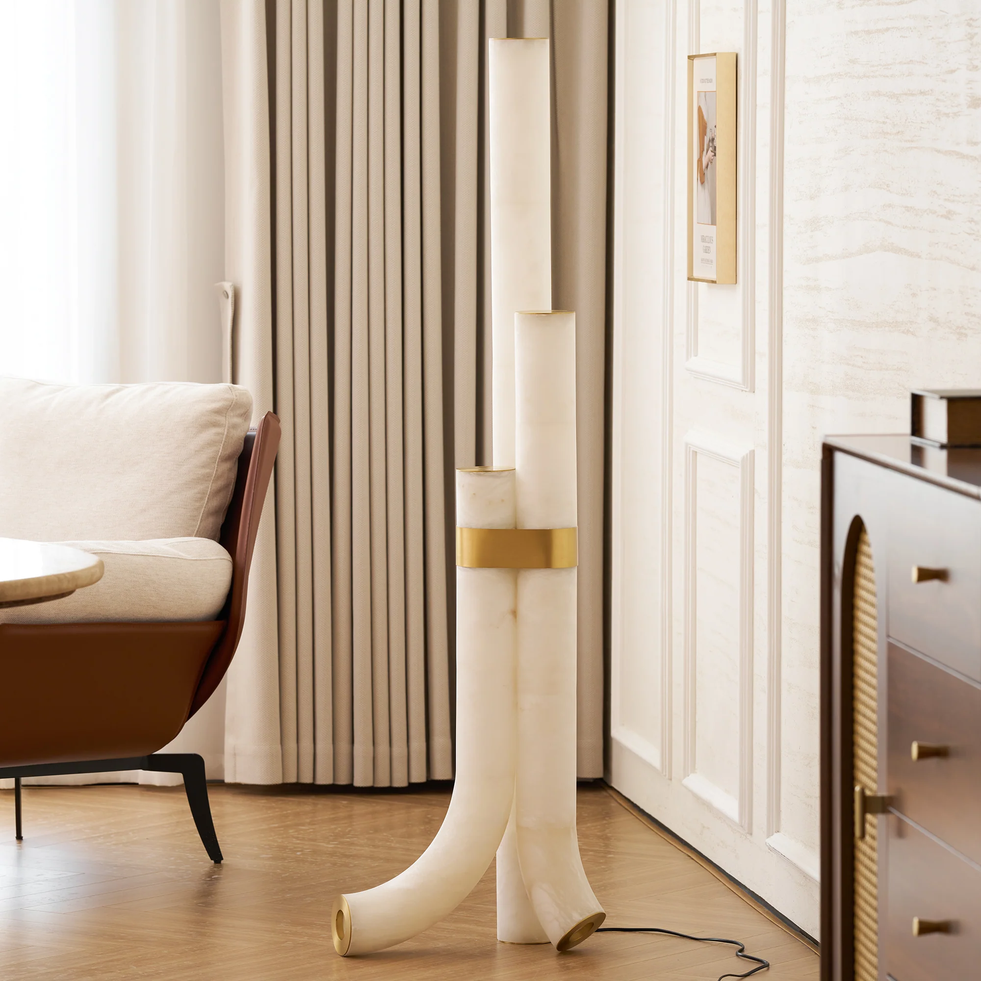 Piped Alabaster Floor Lamp - Image 49