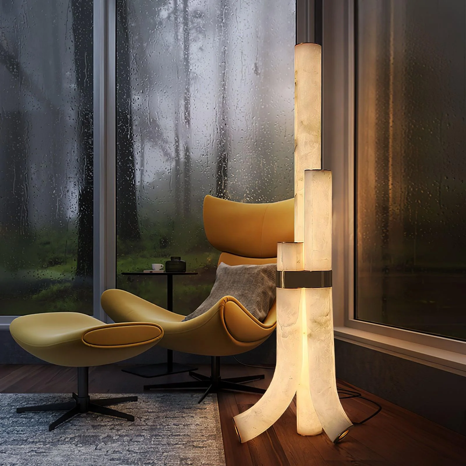 Piped Alabaster Floor Lamp - Image 7