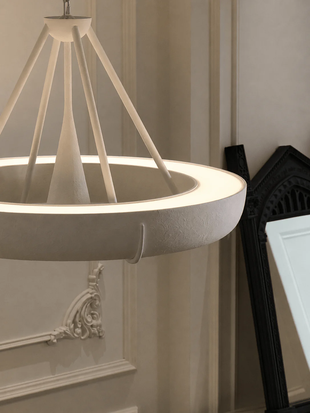 Plaster Drum Chandelier - Image 14