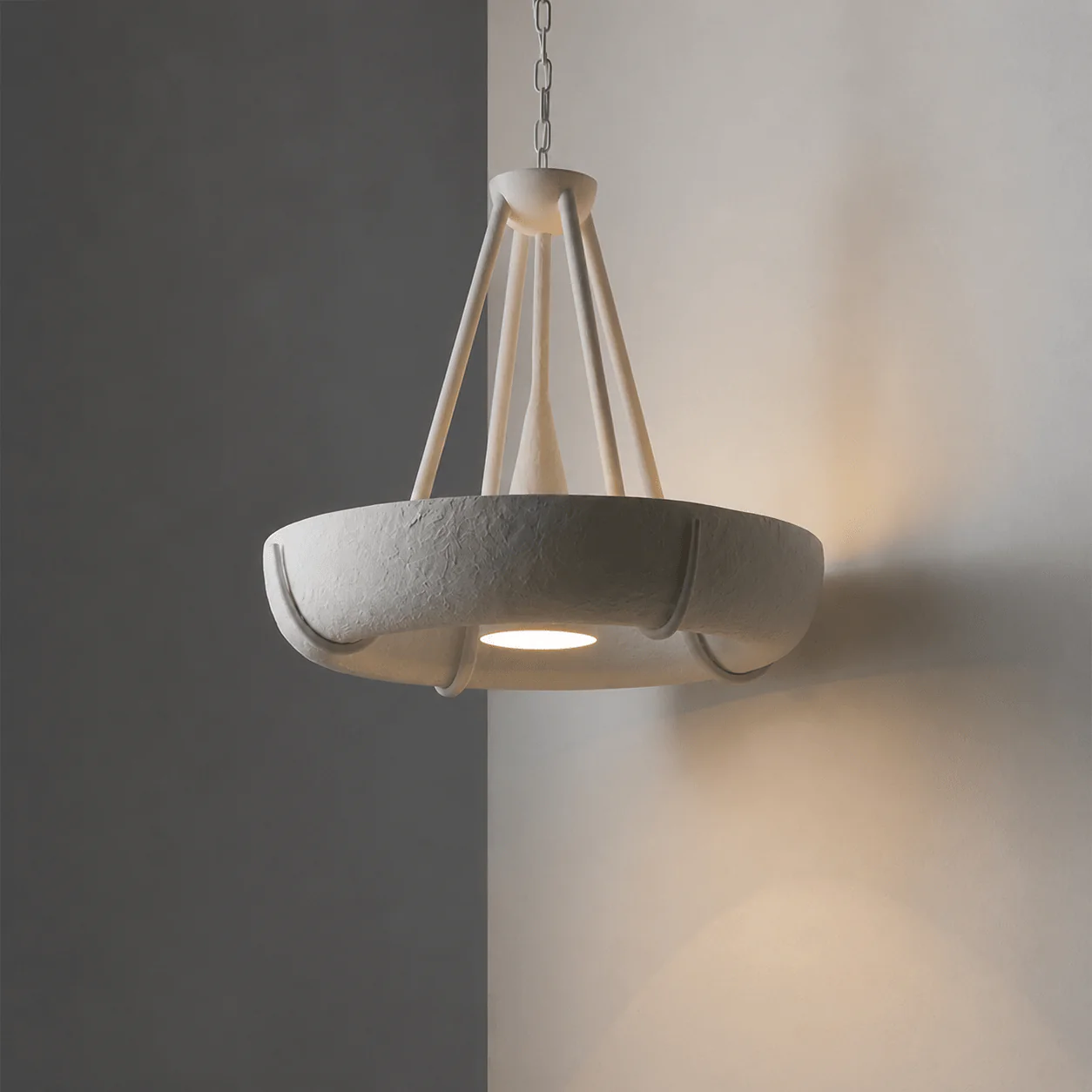 Plaster Drum Chandelier - Image 9