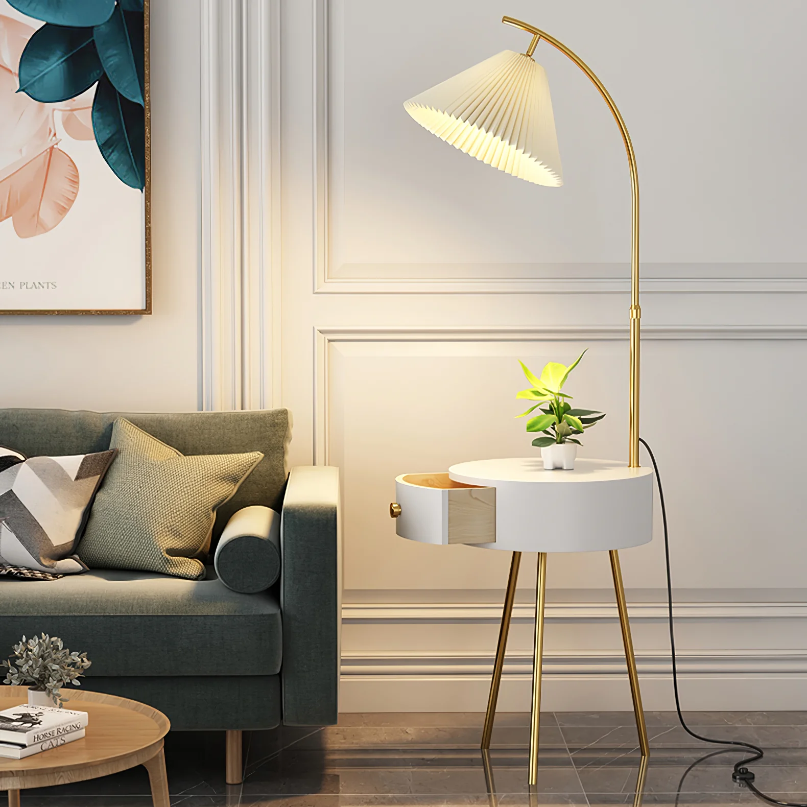 Pleated Arc Floor Light - Image 14