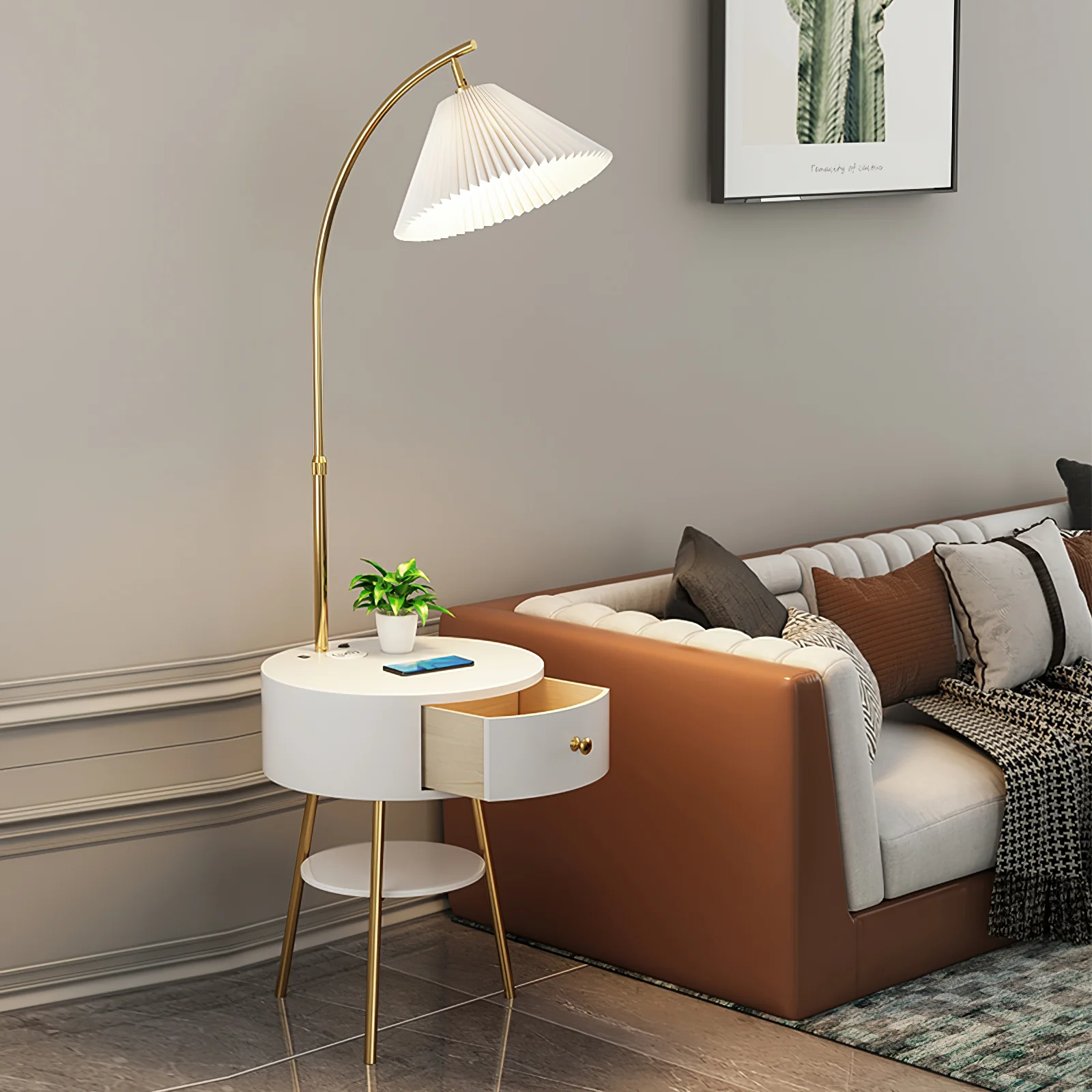 Pleated Arc Floor Light - Image 19