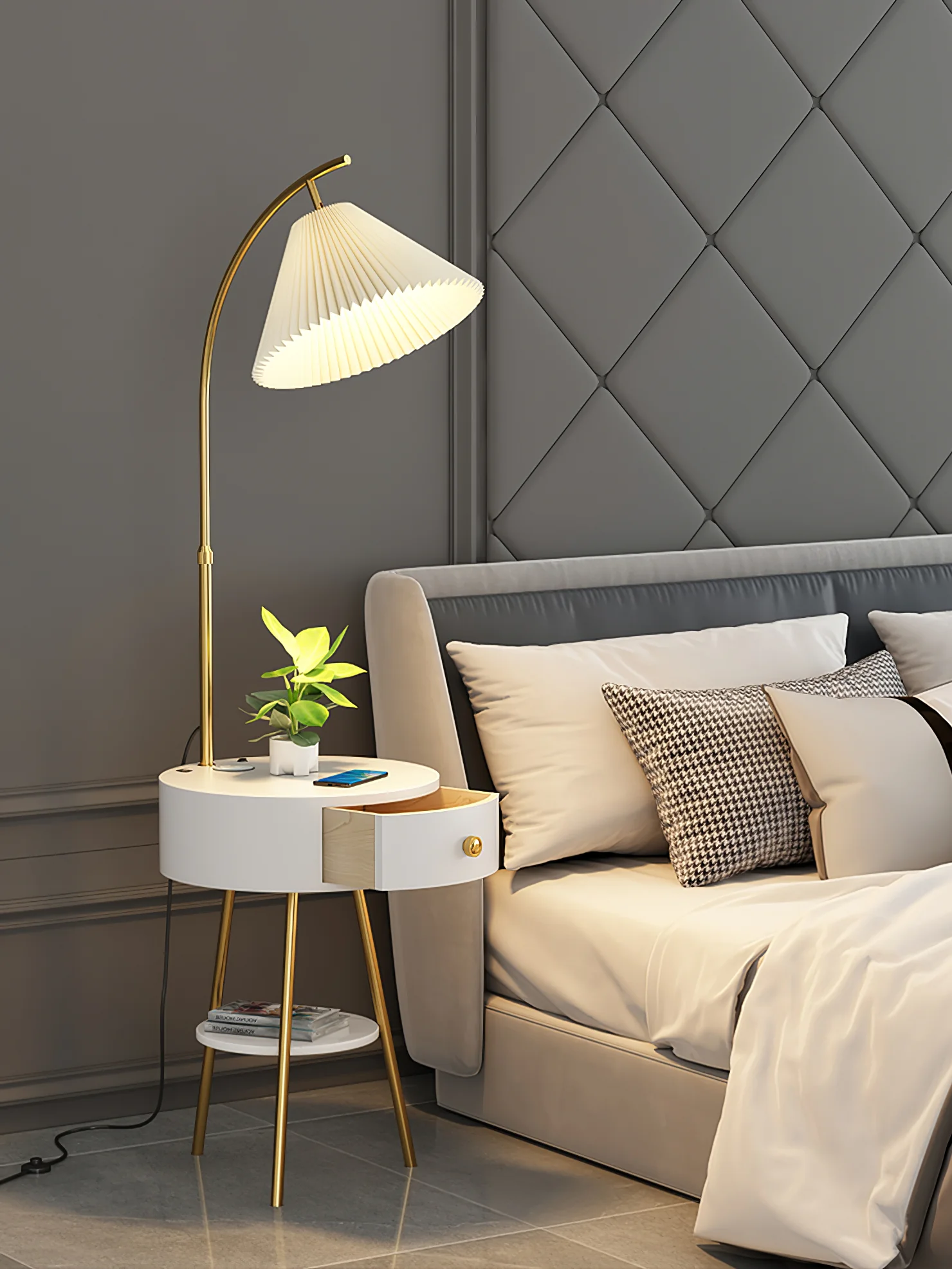 Pleated Arc Floor Light - Image 31