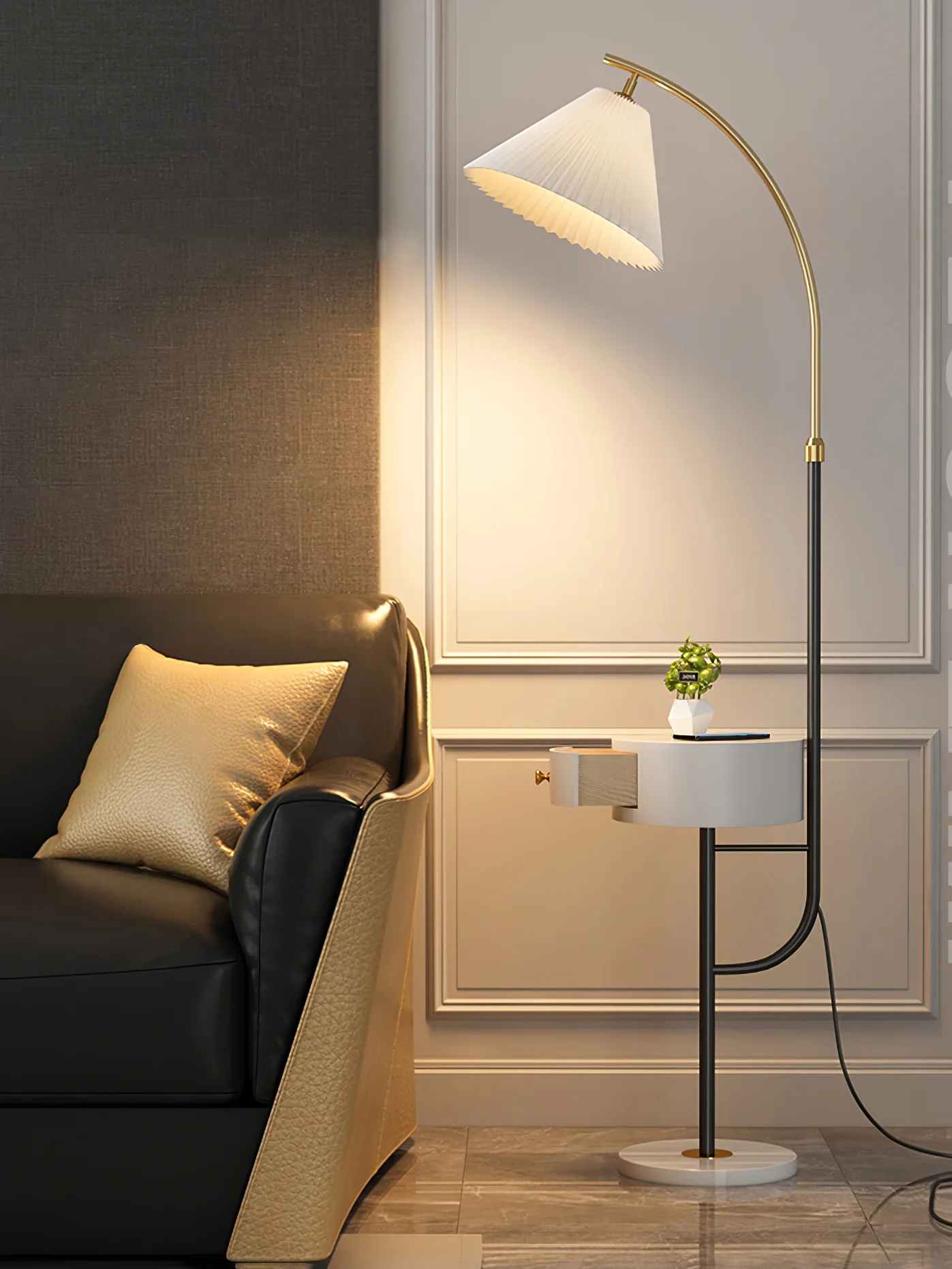 Pleated Arc Floor Light - Image 34