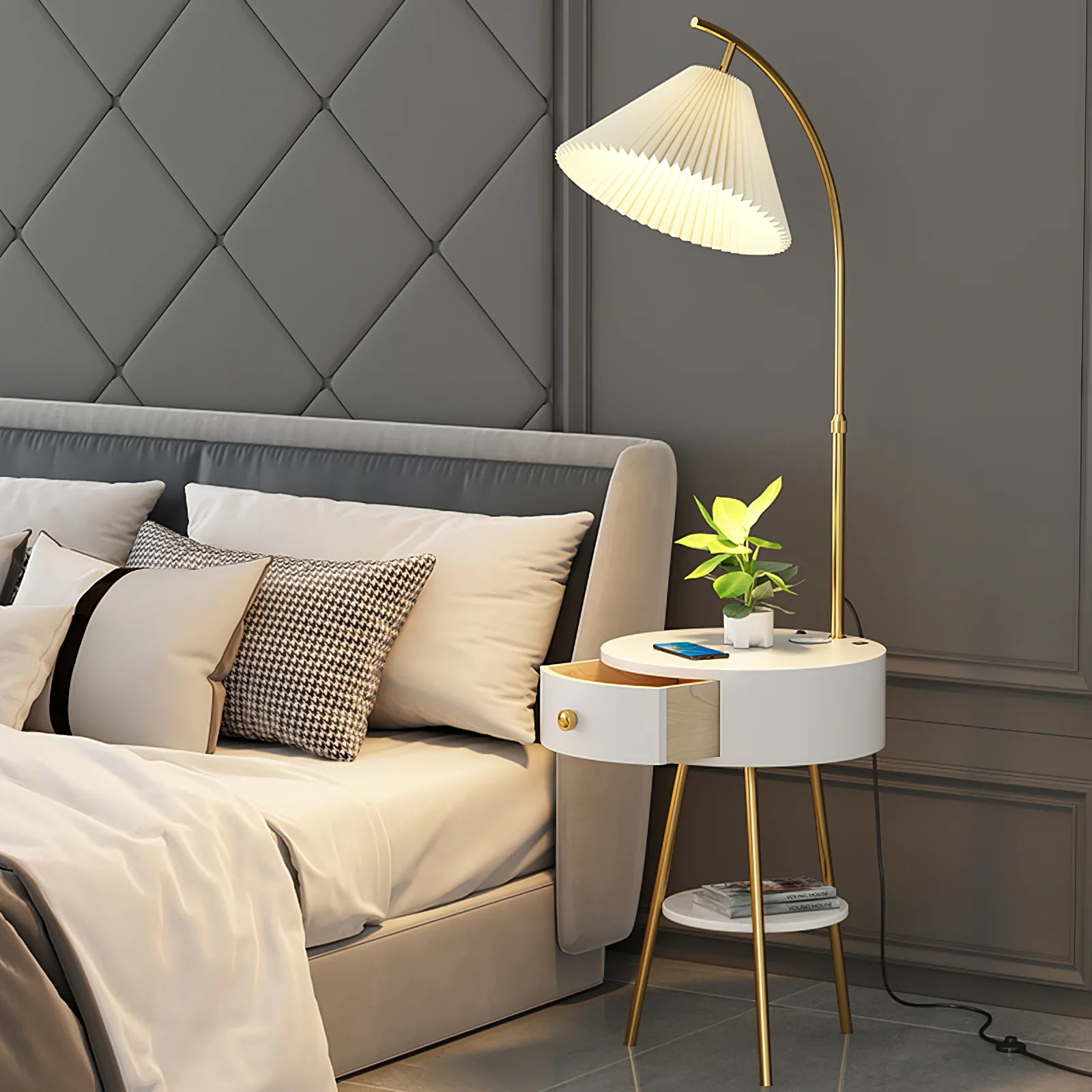 Pleated Arc Floor Light - Image 35