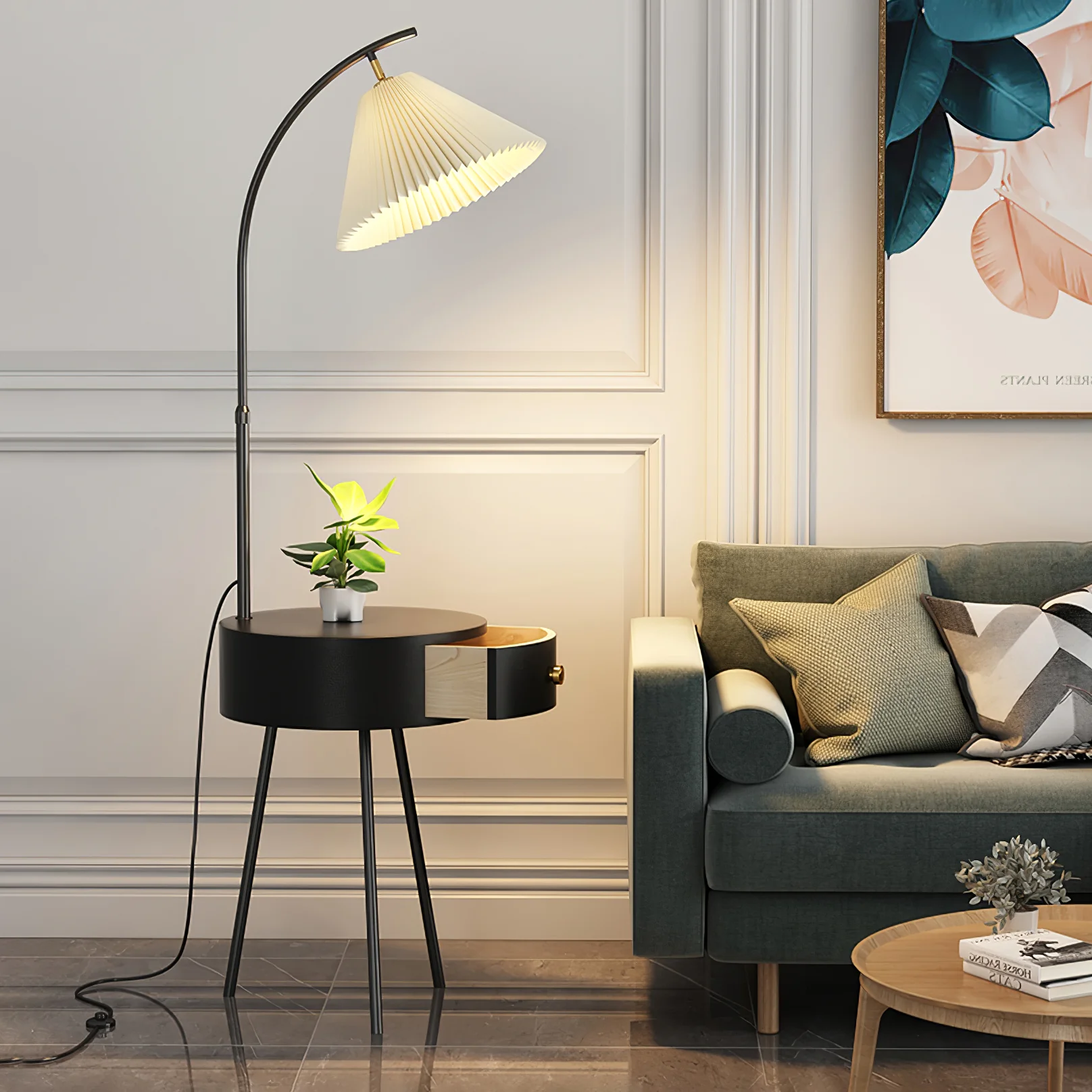 Pleated Arc Floor Light - Image 36
