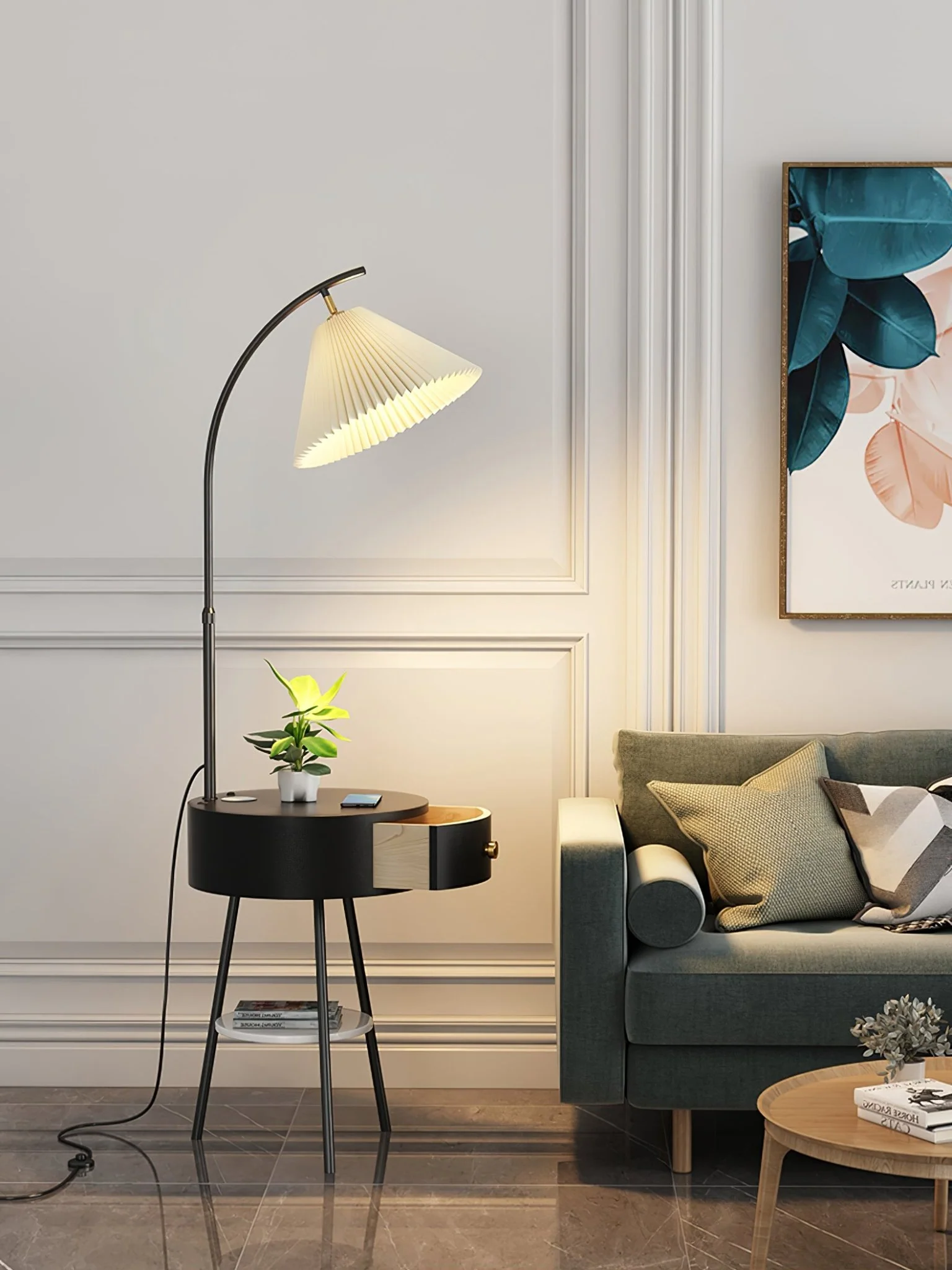 Pleated Arc Floor Light - Image 5