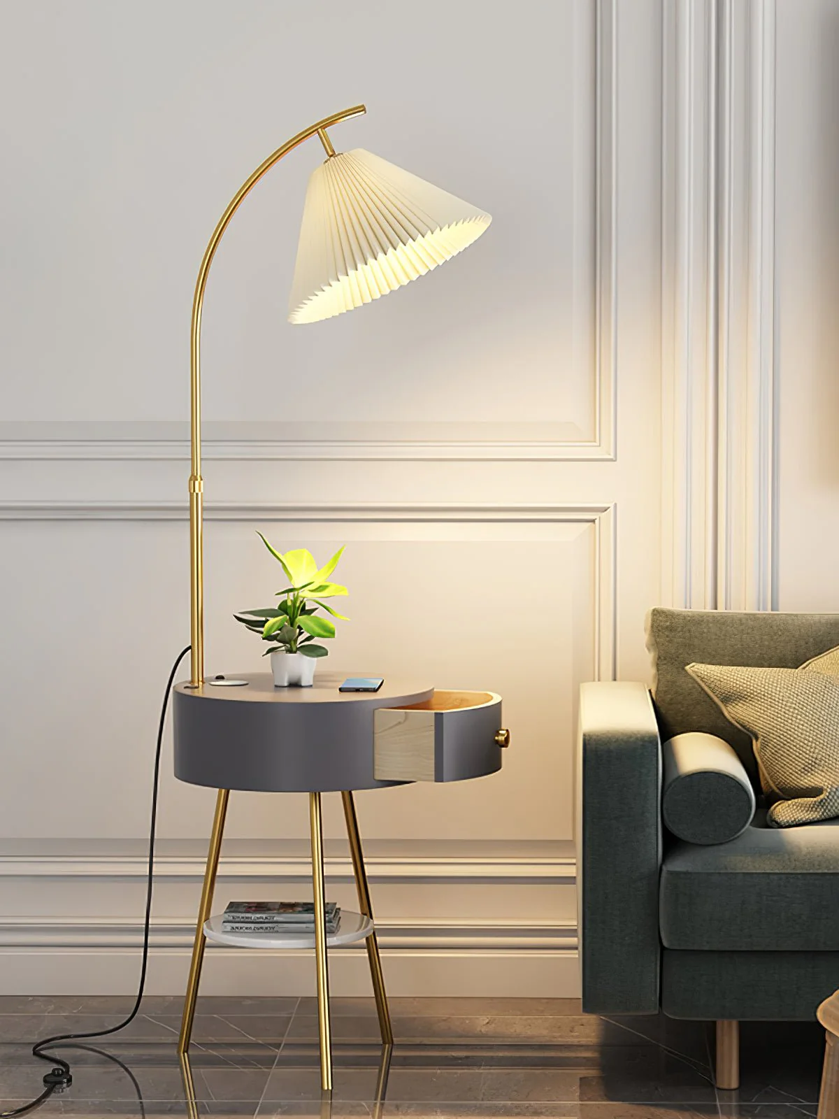 Pleated Arc Floor Light - Image 6