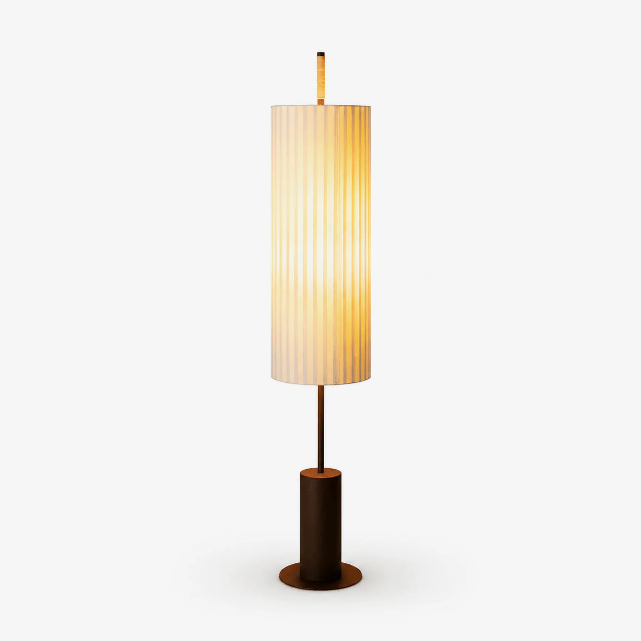 Pleated Cylinder Floor Lamp