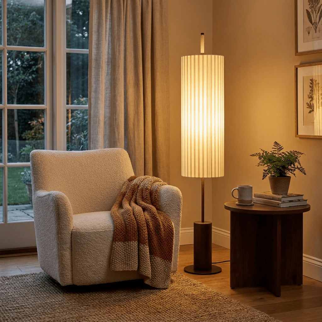 Pleated Cylinder Floor Lamp - Image 8