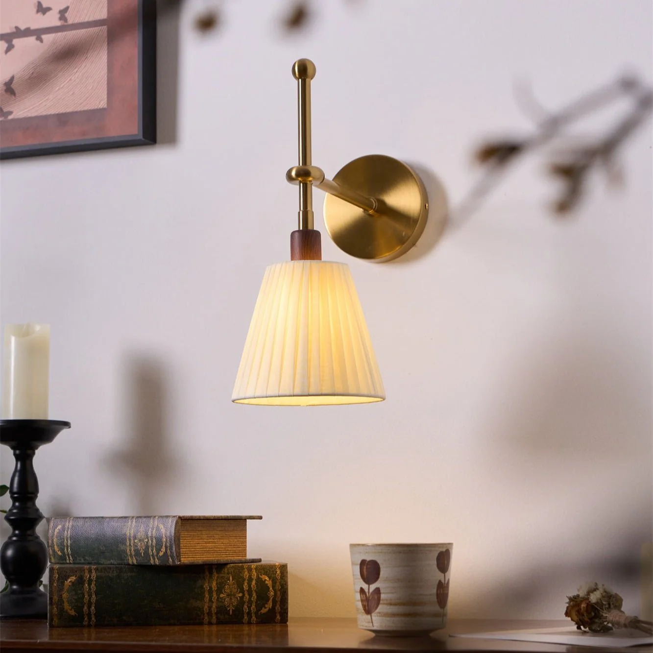 Pleated Fabric Wall Lamp - Image 13