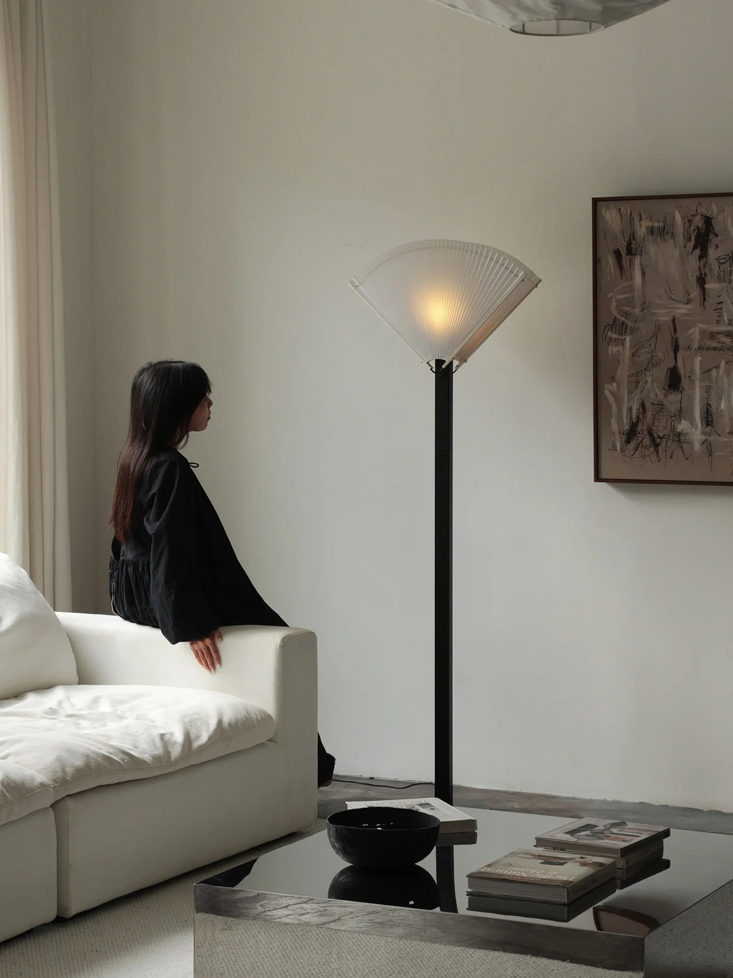 Pleated Fan Floor Lamp - Image 11