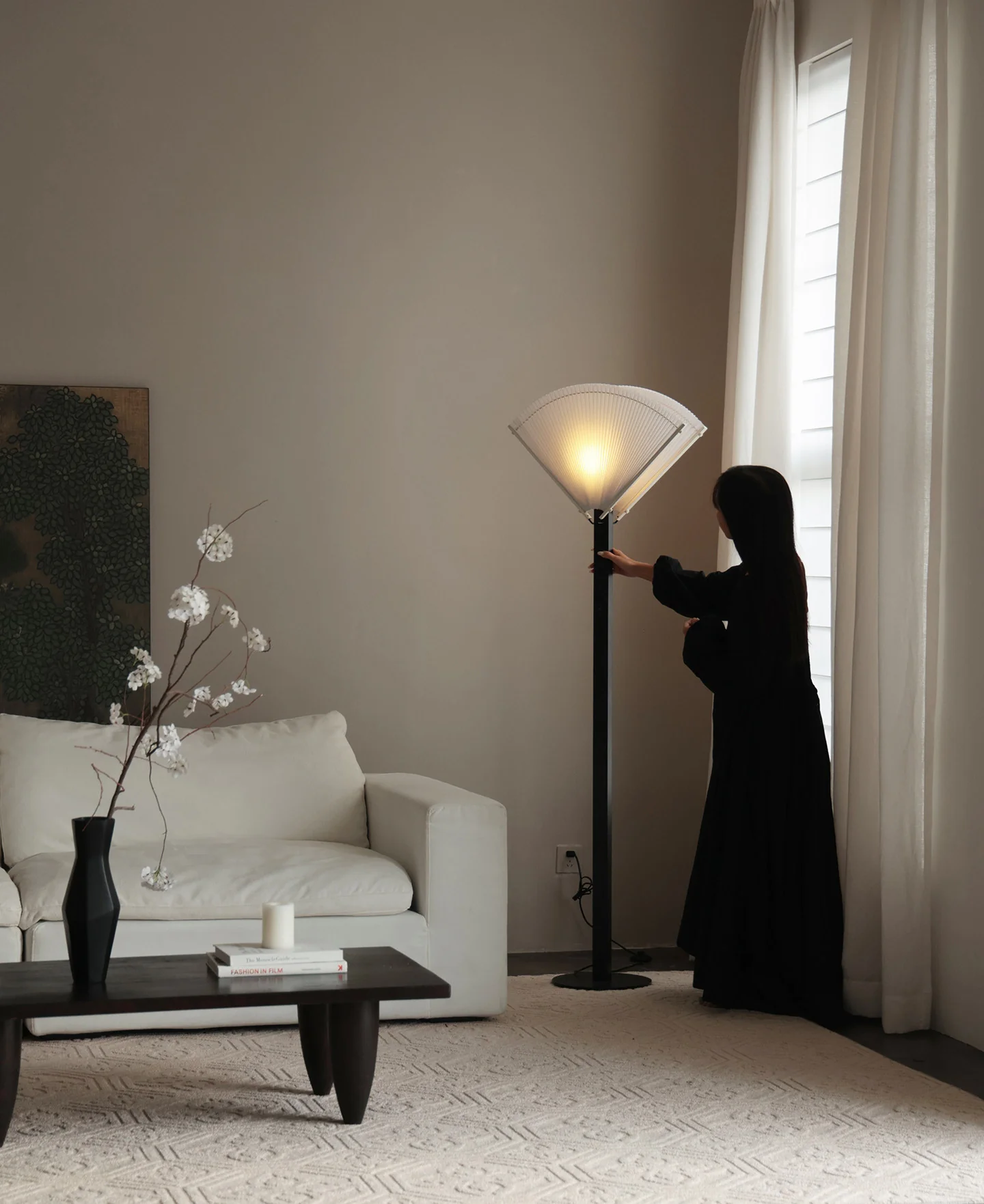 Pleated Fan Floor Lamp - Image 12
