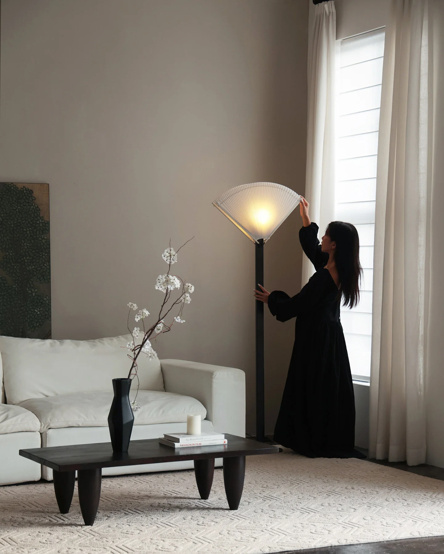 Pleated Fan Floor Lamp - Image 13