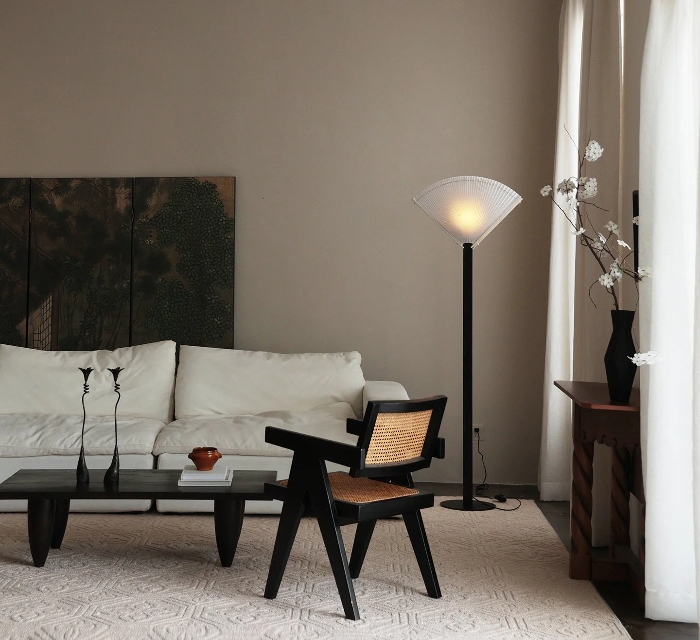Pleated Fan Floor Lamp - Image 8