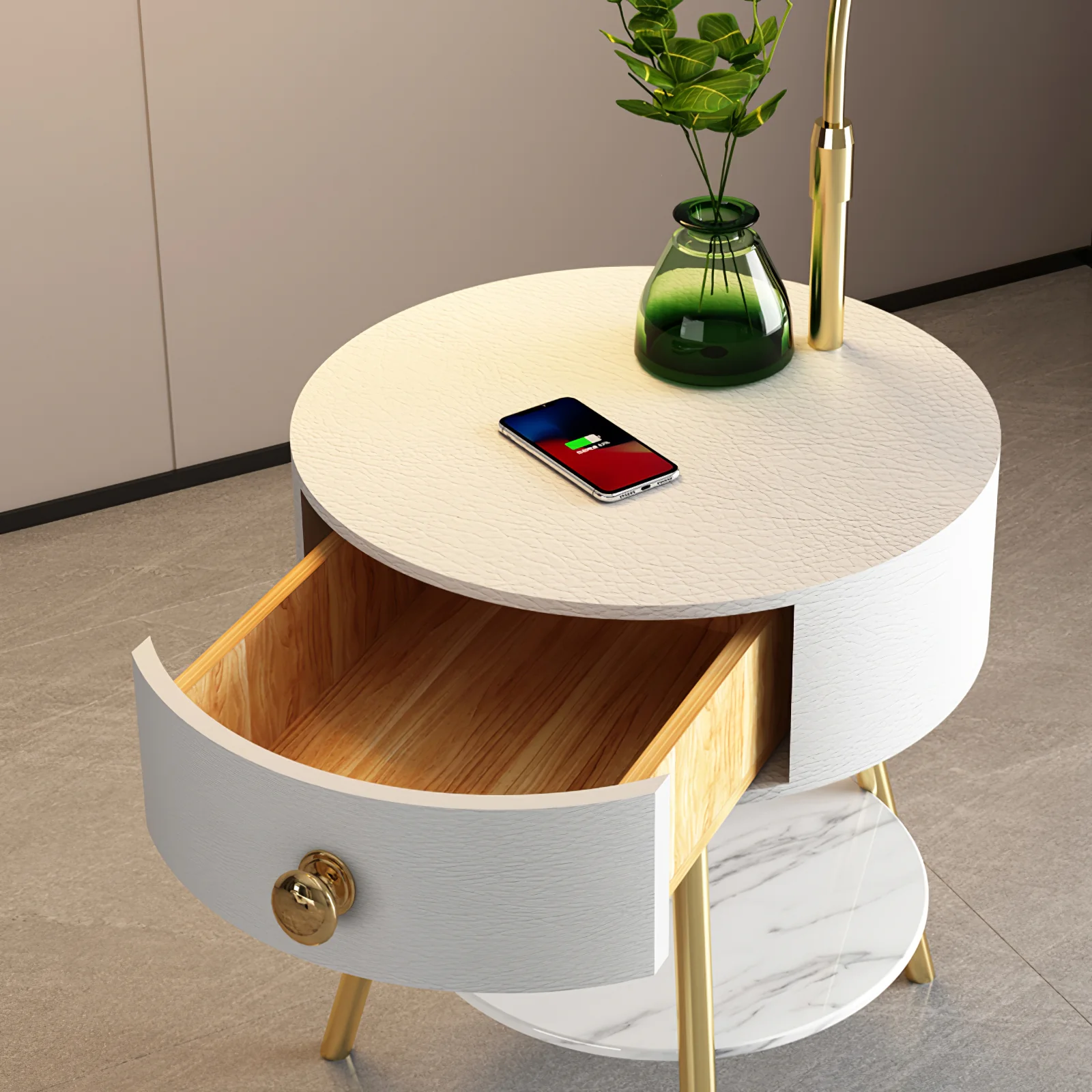 Pleated Nightstand Floor Light - Image 23