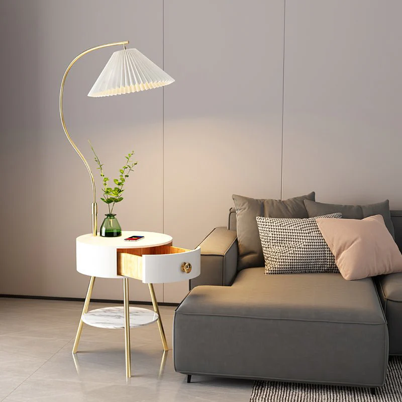 Pleated Nightstand Floor Light - Image 8