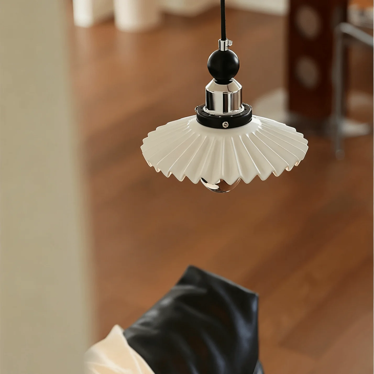 Pleated Petal Pendant Lamp - Image 11