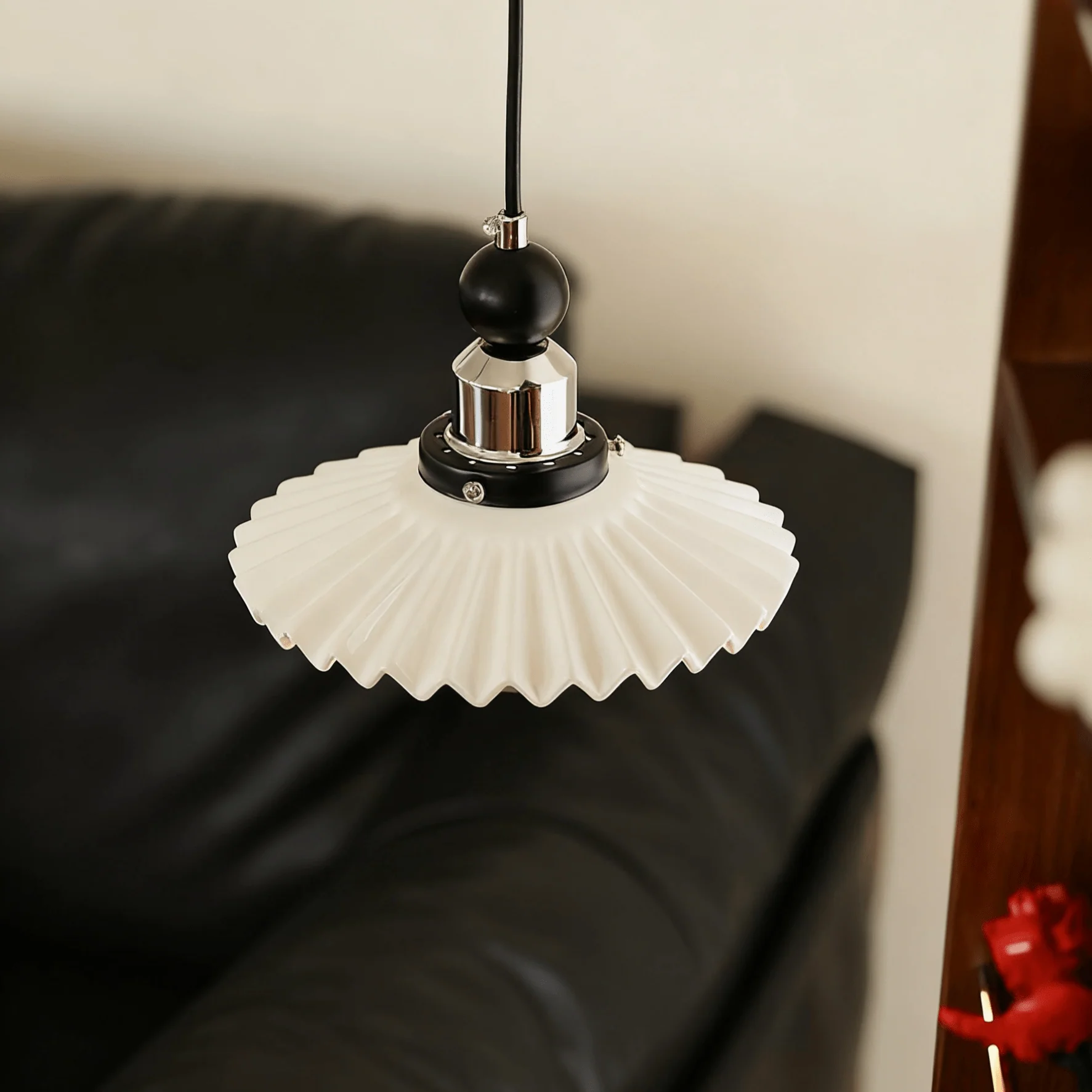 Pleated Petal Pendant Lamp - Image 8