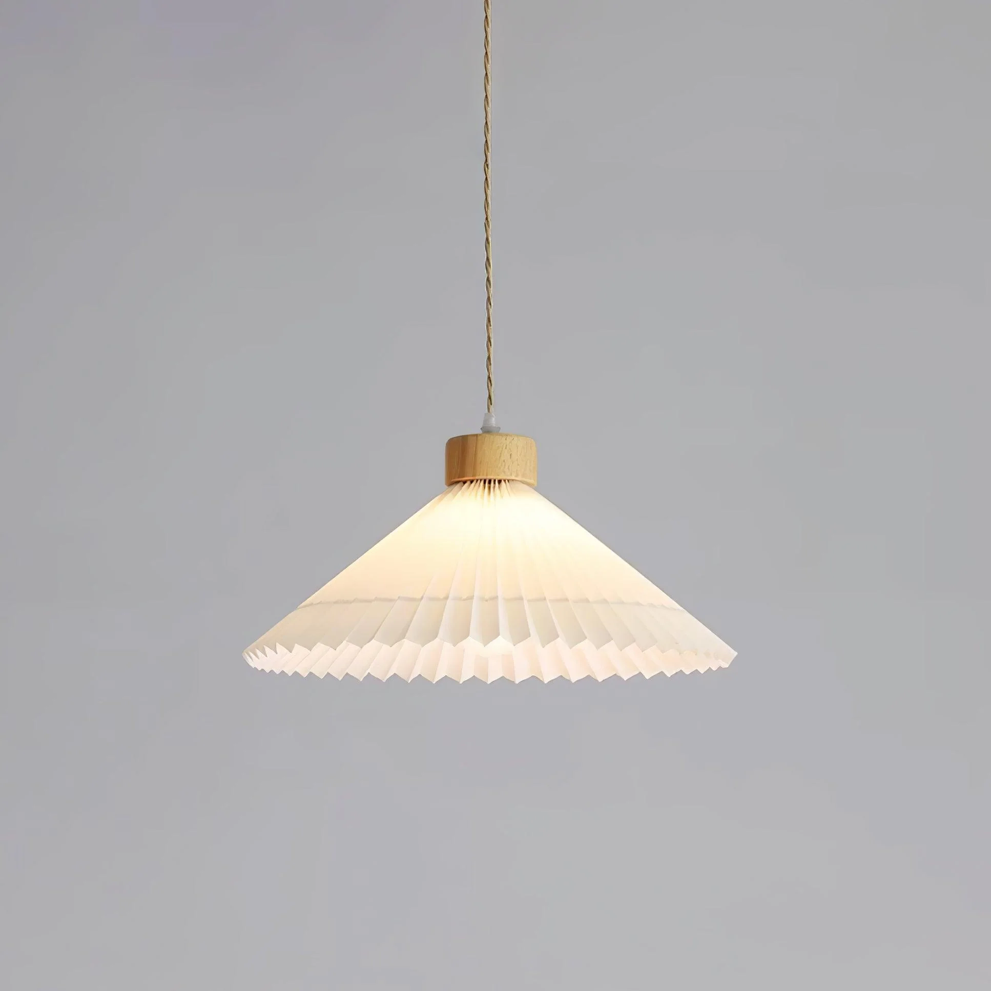 Pleated Wooden Pendant Light - Image 16