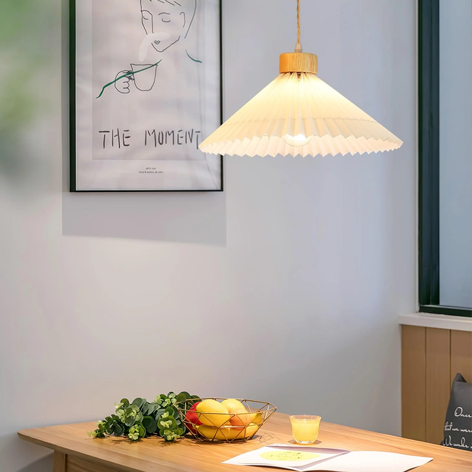 Pleated Wooden Pendant Light - Image 23