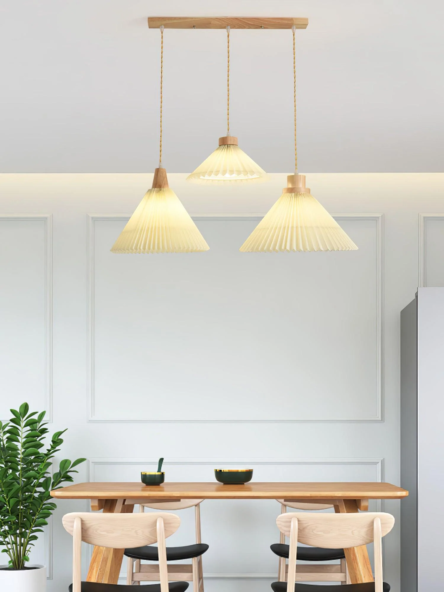 Pleated Wooden Pendant Light - Image 26