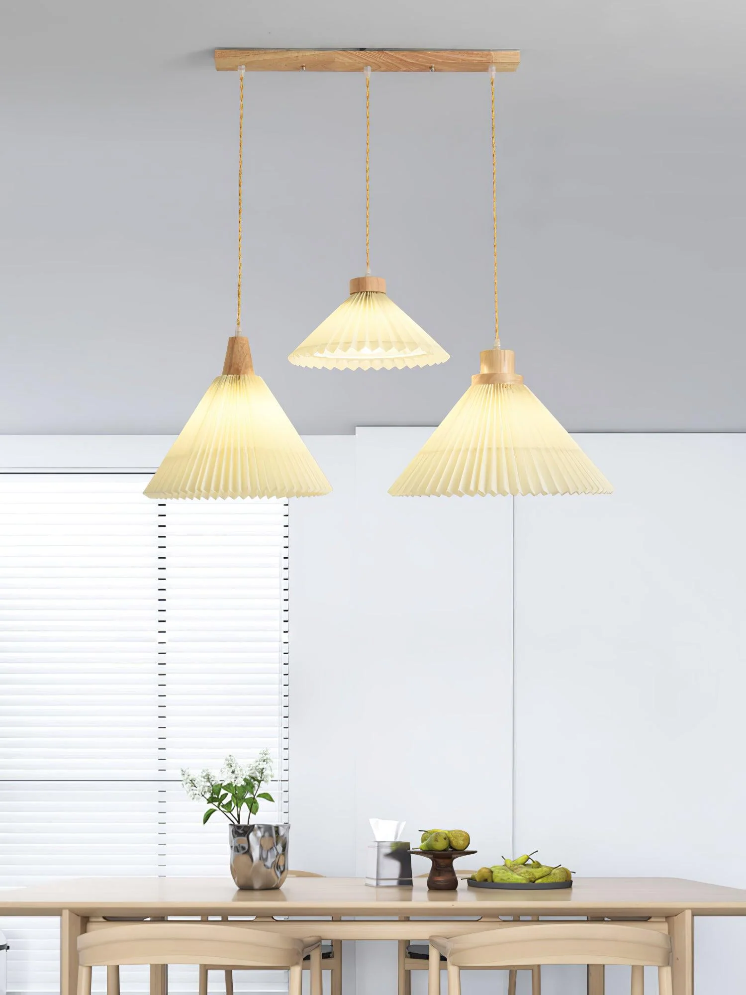 Pleated Wooden Pendant Light - Image 27