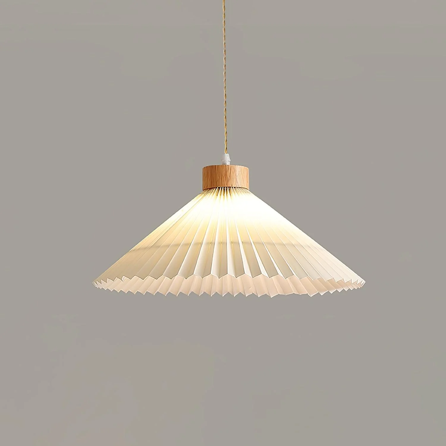Pleated Wooden Pendant Light - Image 29