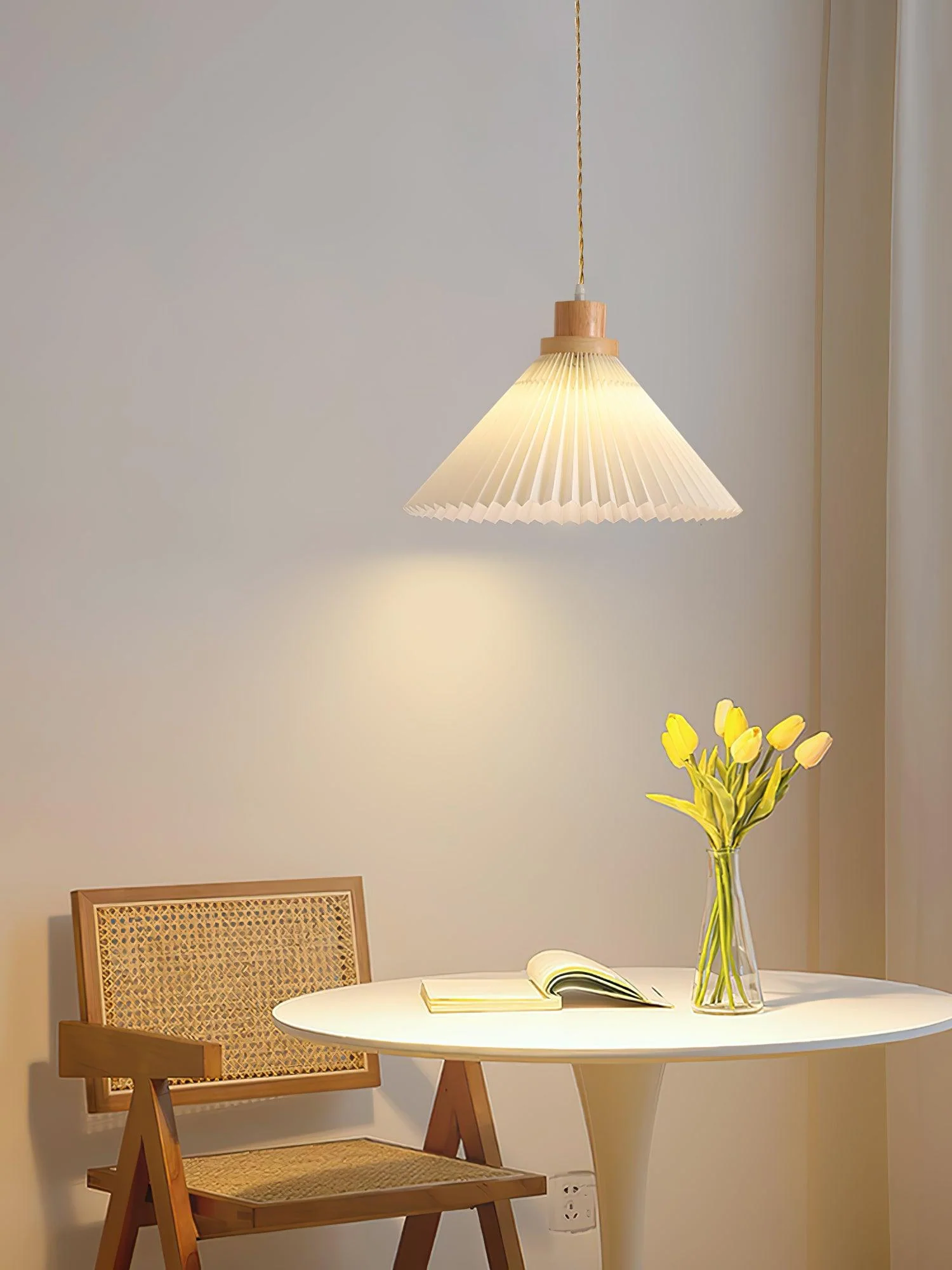 Pleated Wooden Pendant Light - Image 31