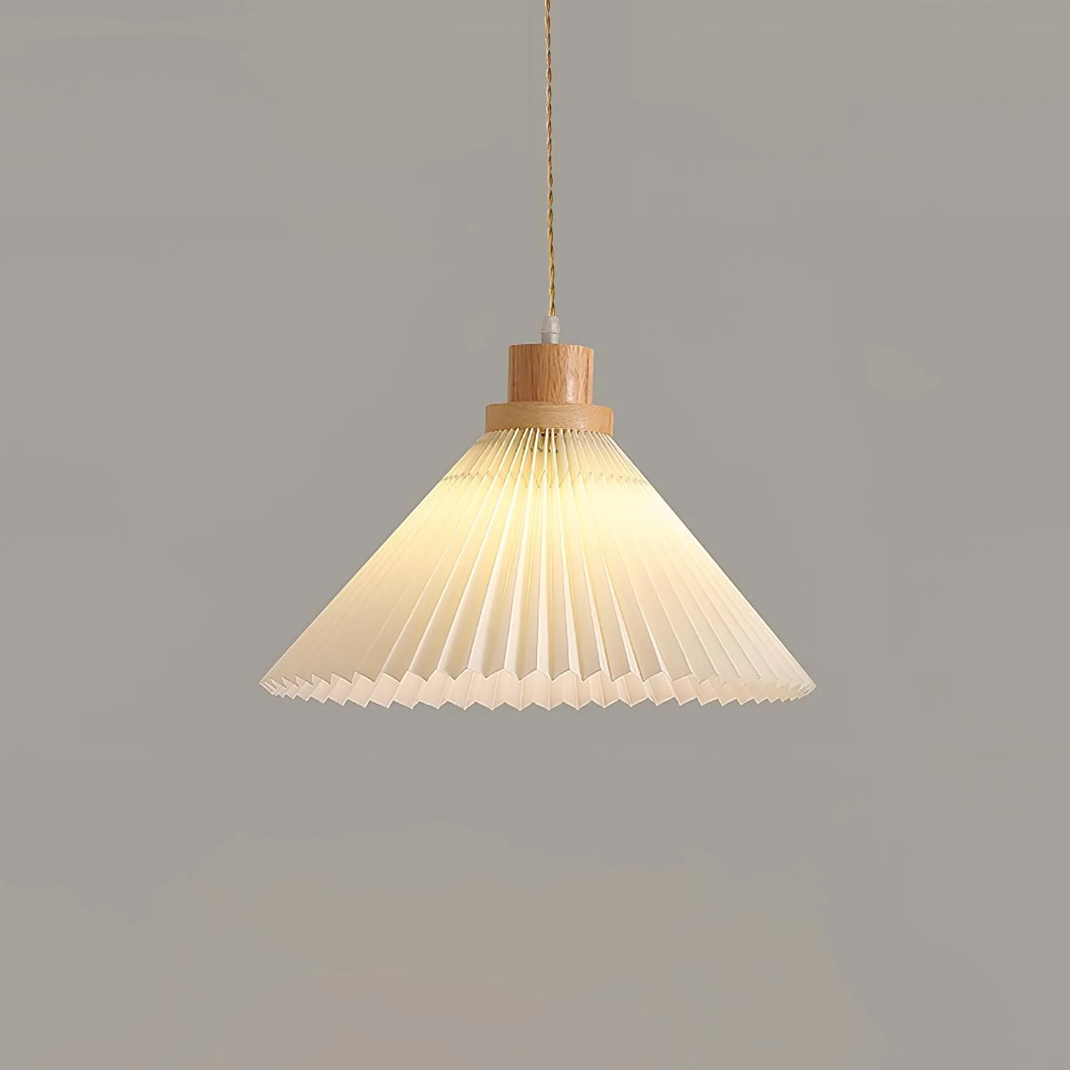 Pleated Wooden Pendant Light - Image 32