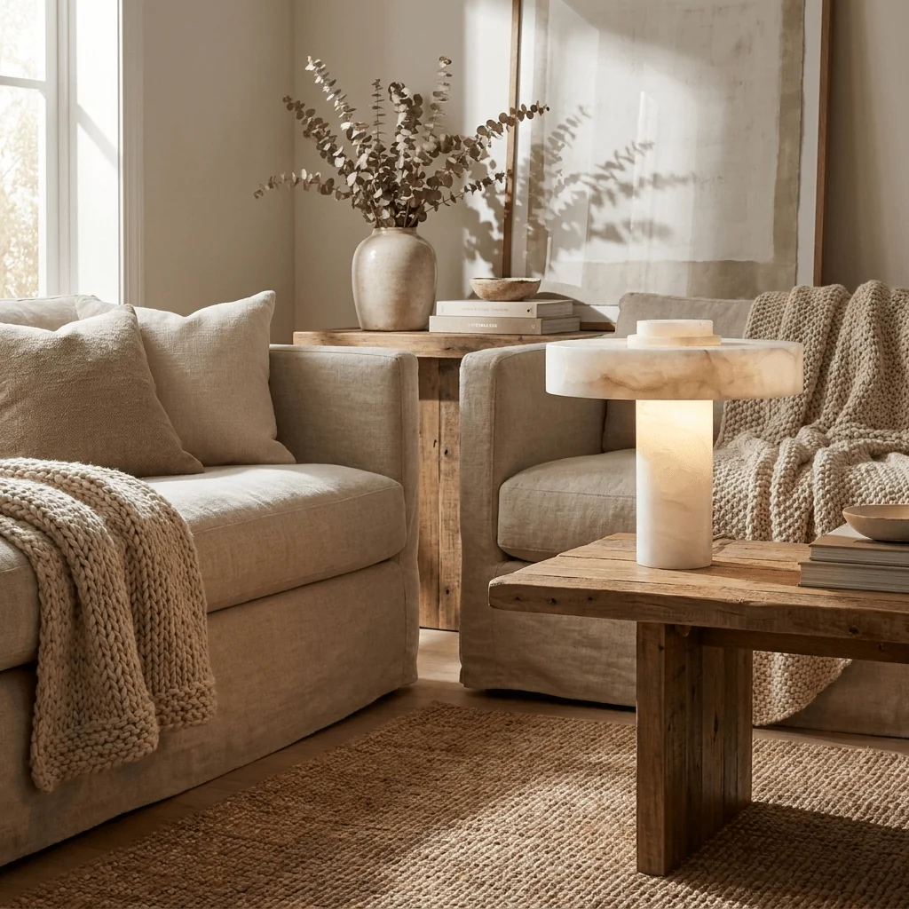 Plinth Alabaster Table Lamp - Image 5
