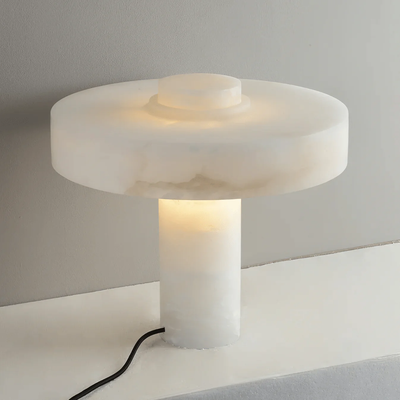 Plinth Alabaster Table Lamp - Image 9