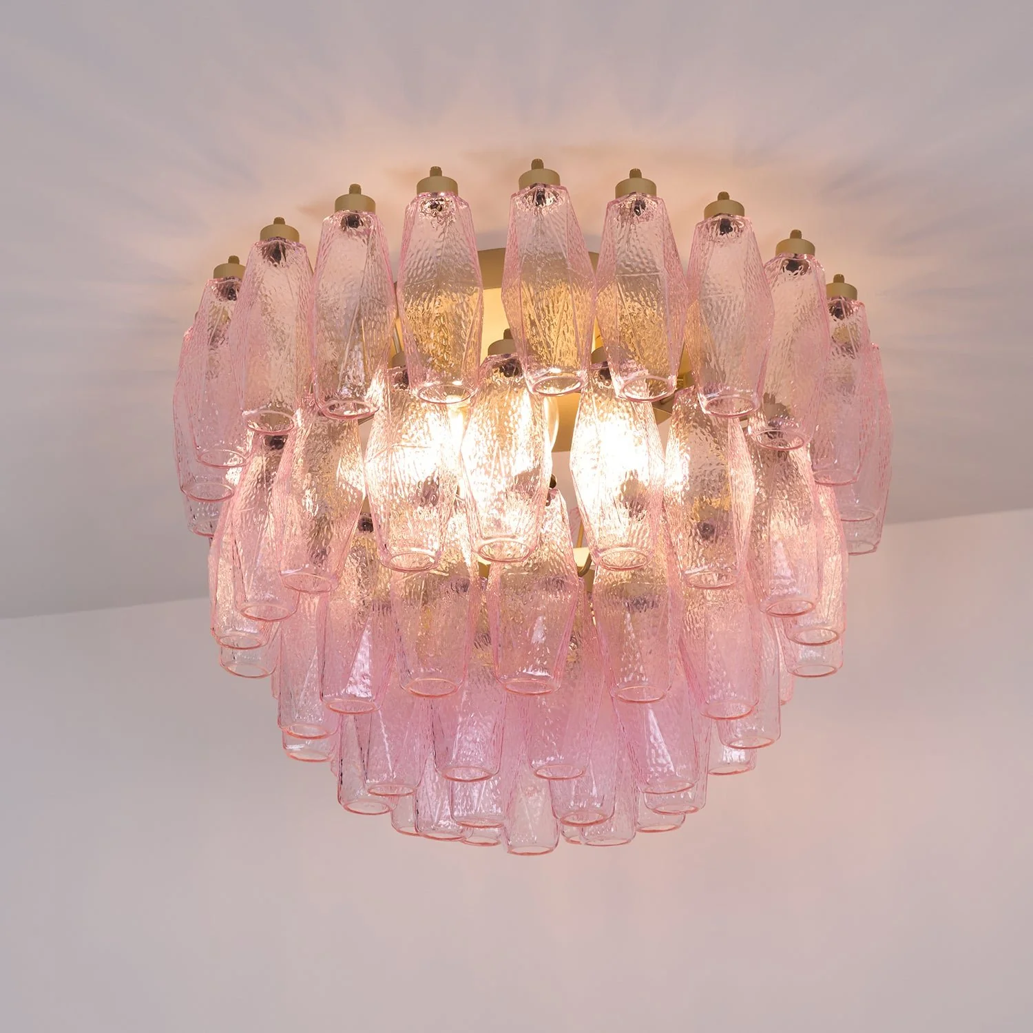 Poliedri Murano Pink Ceiling Light - Image 7