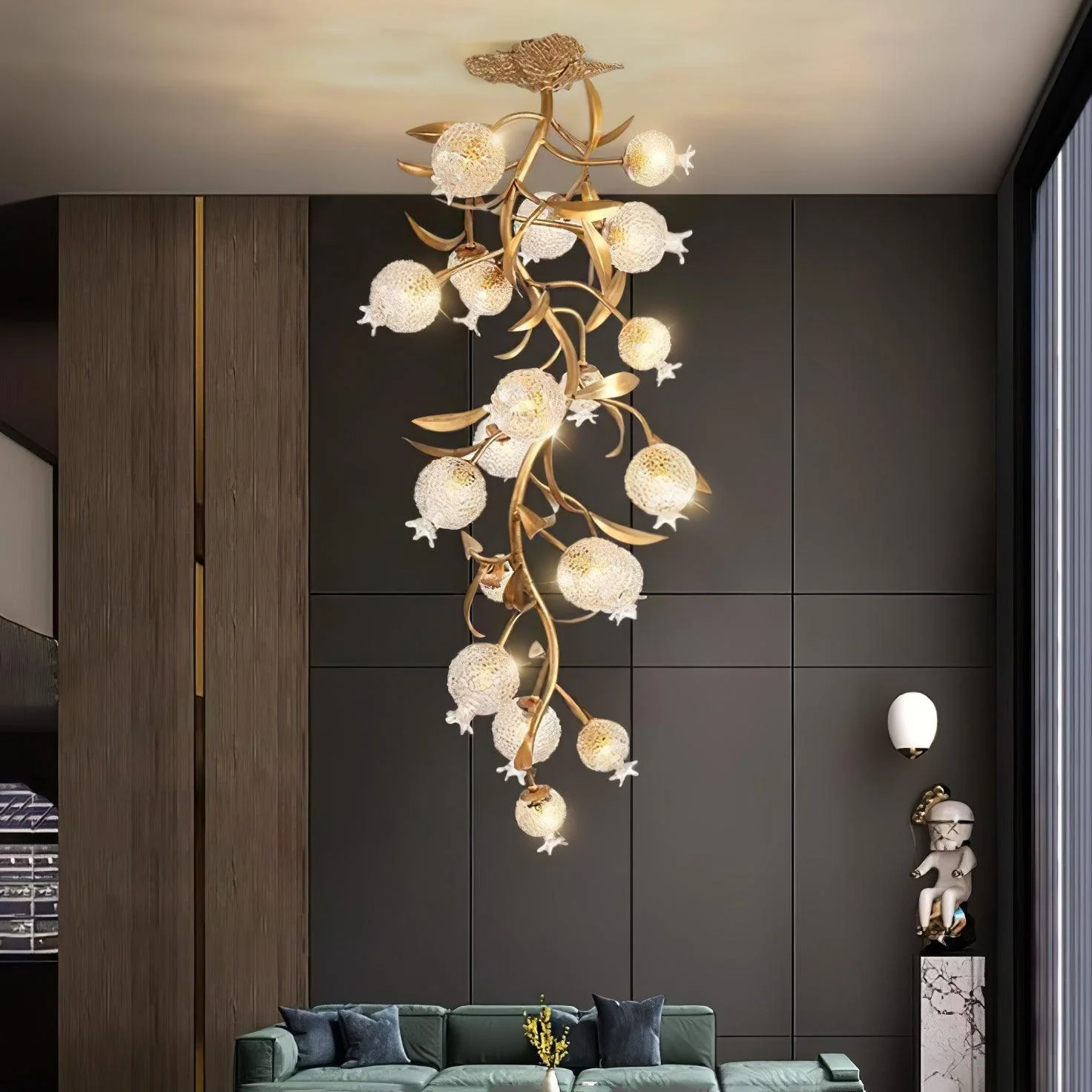 Pomegranate Brass Ceiling Lamp - Image 7